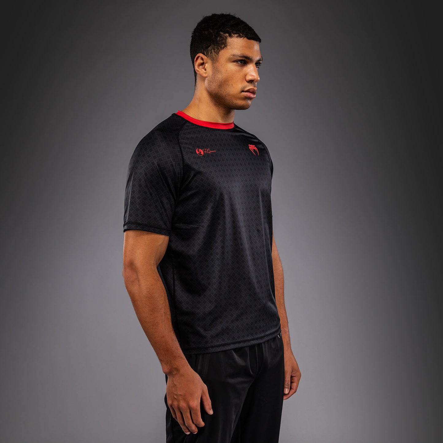 Venum x Roger Gracie Signature Dry Tech T-Shirt - Black/Red