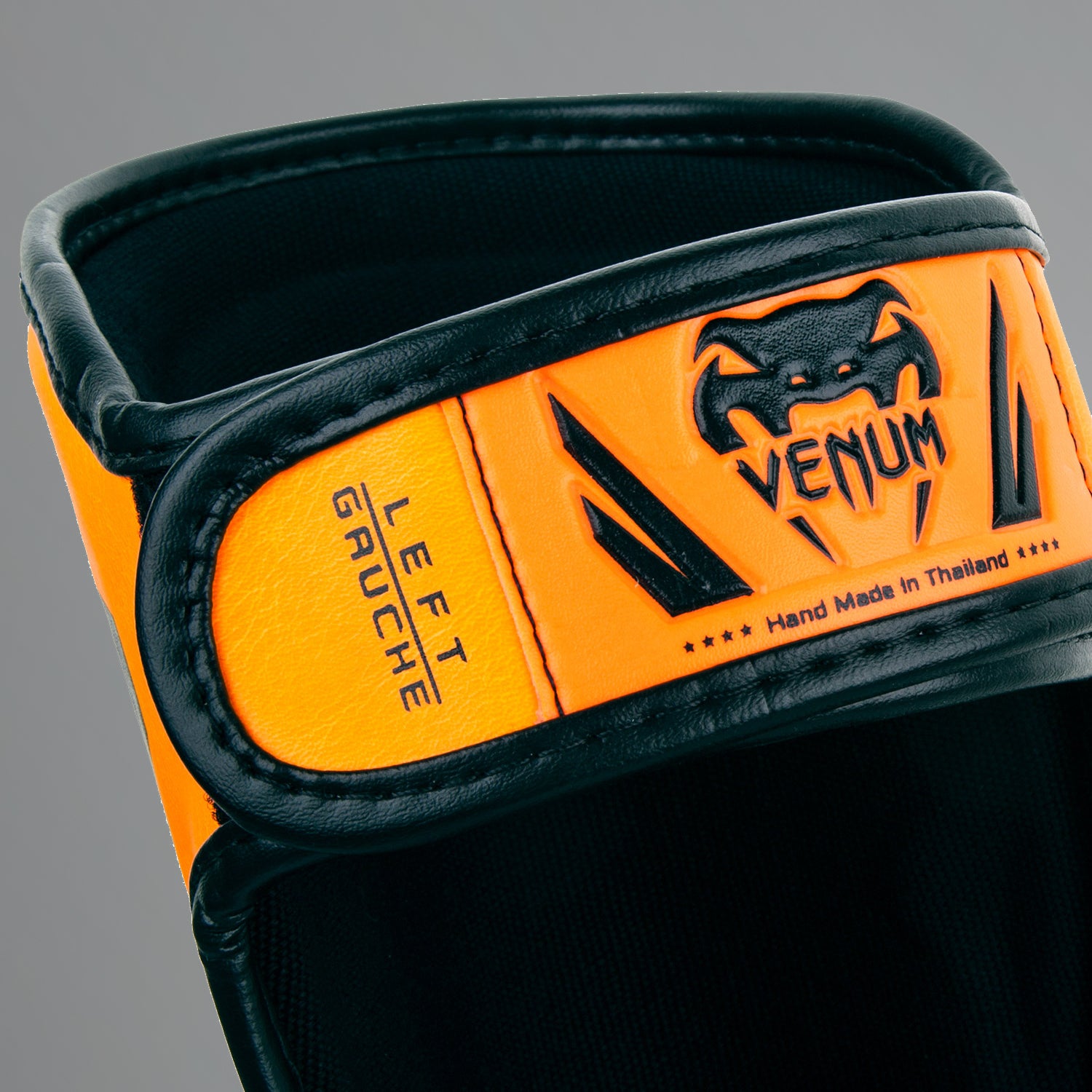 Venum Elite Shin Guards Kids - Exclusive - Orange/Black - Venum Asia
