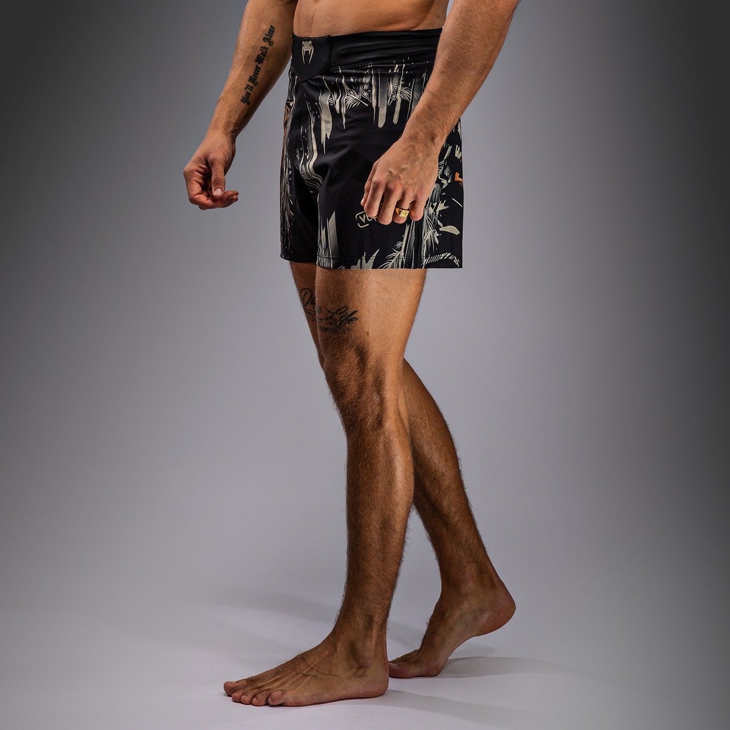 Venum Tiger Men's Fight Shorts - Black/Neon Orange