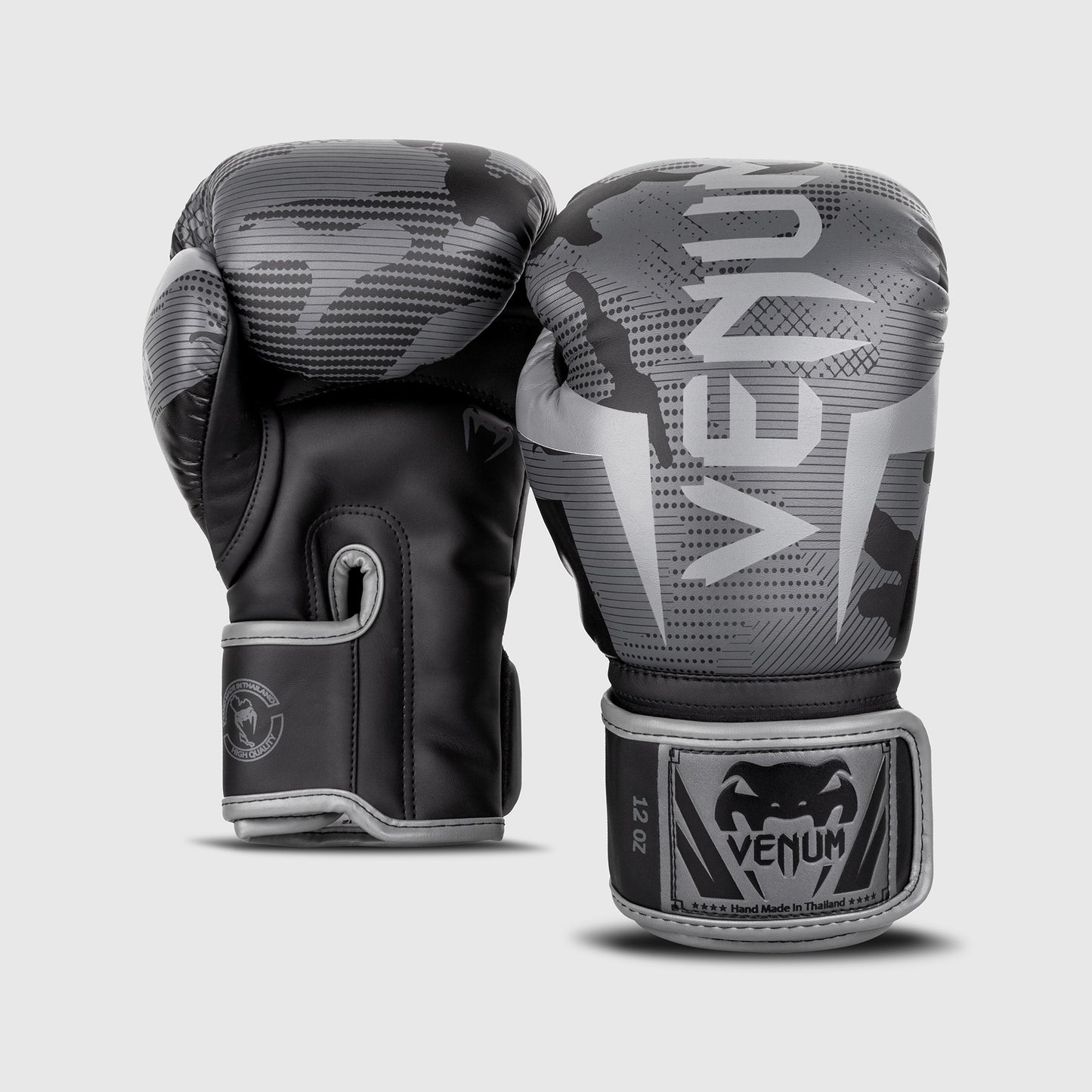 Venum Elite Boxing Gloves - Grey/Camo