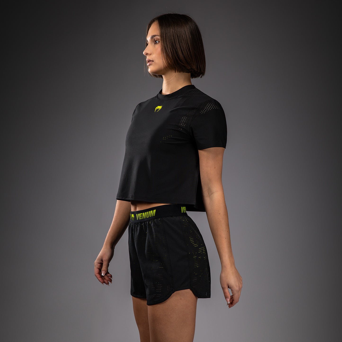 Venum Lazer Women's Training Shorts - Black/Yellow