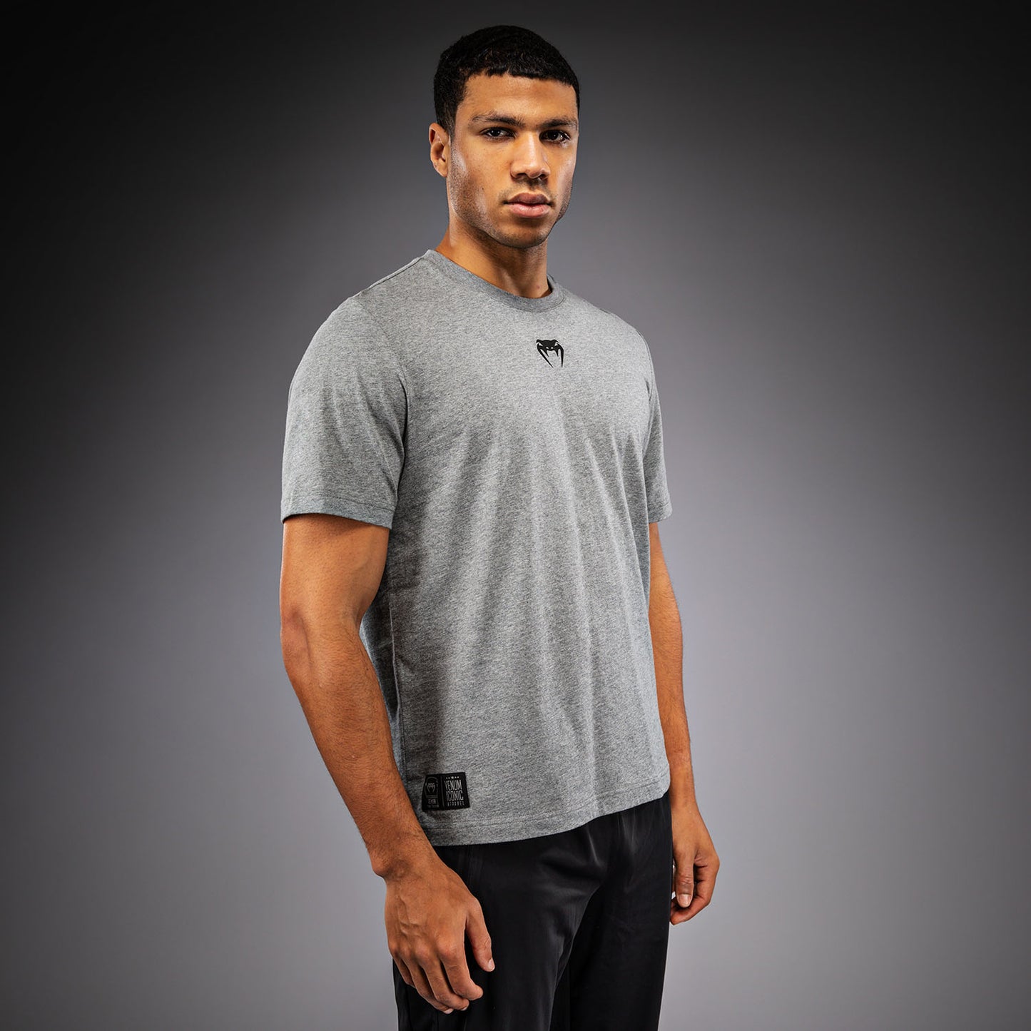 Venum Fight Icon Cotton T-Shirt - Light Heather Grey