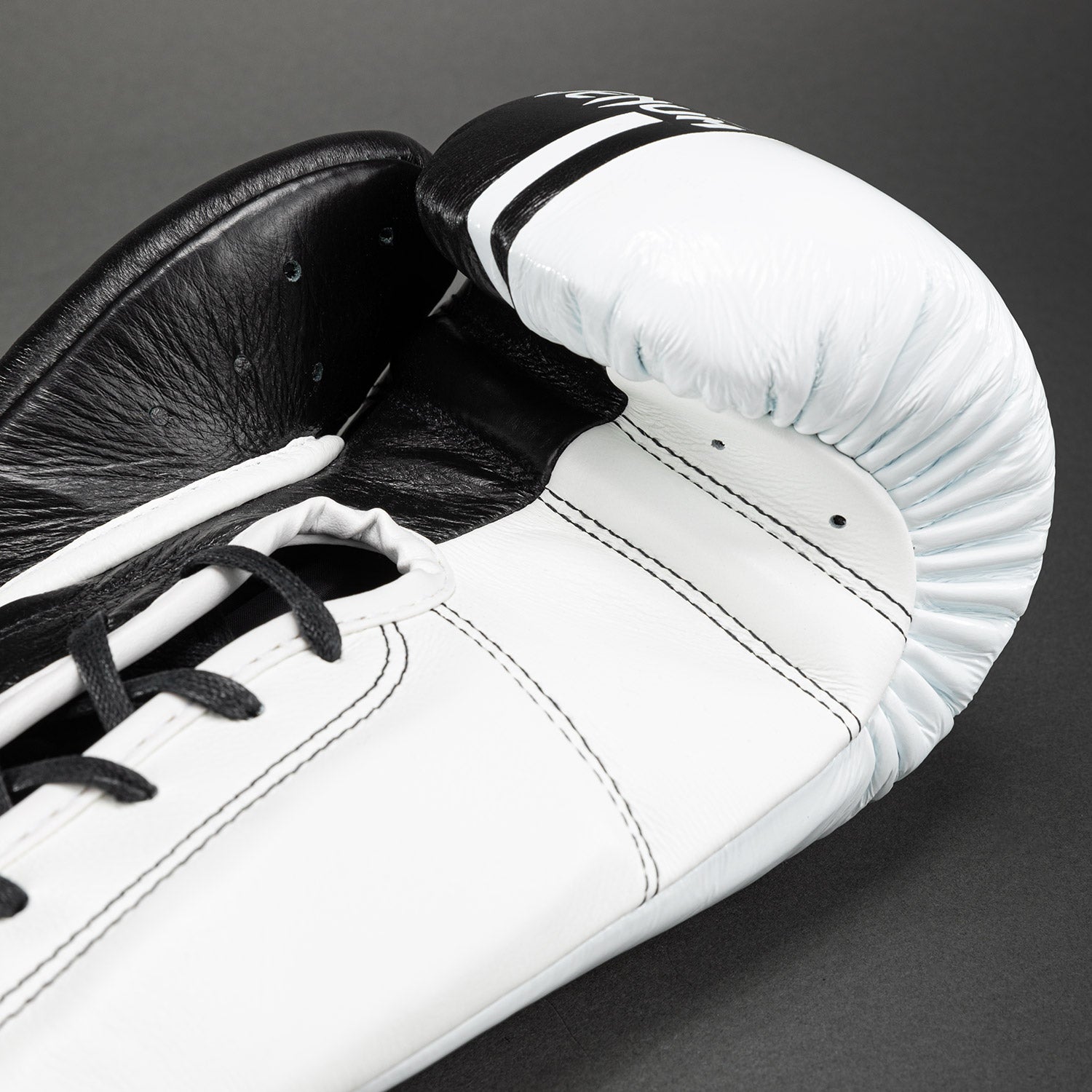 Venum Shield Pro Boxing Gloves with Laces - Black/White - Venum Asia