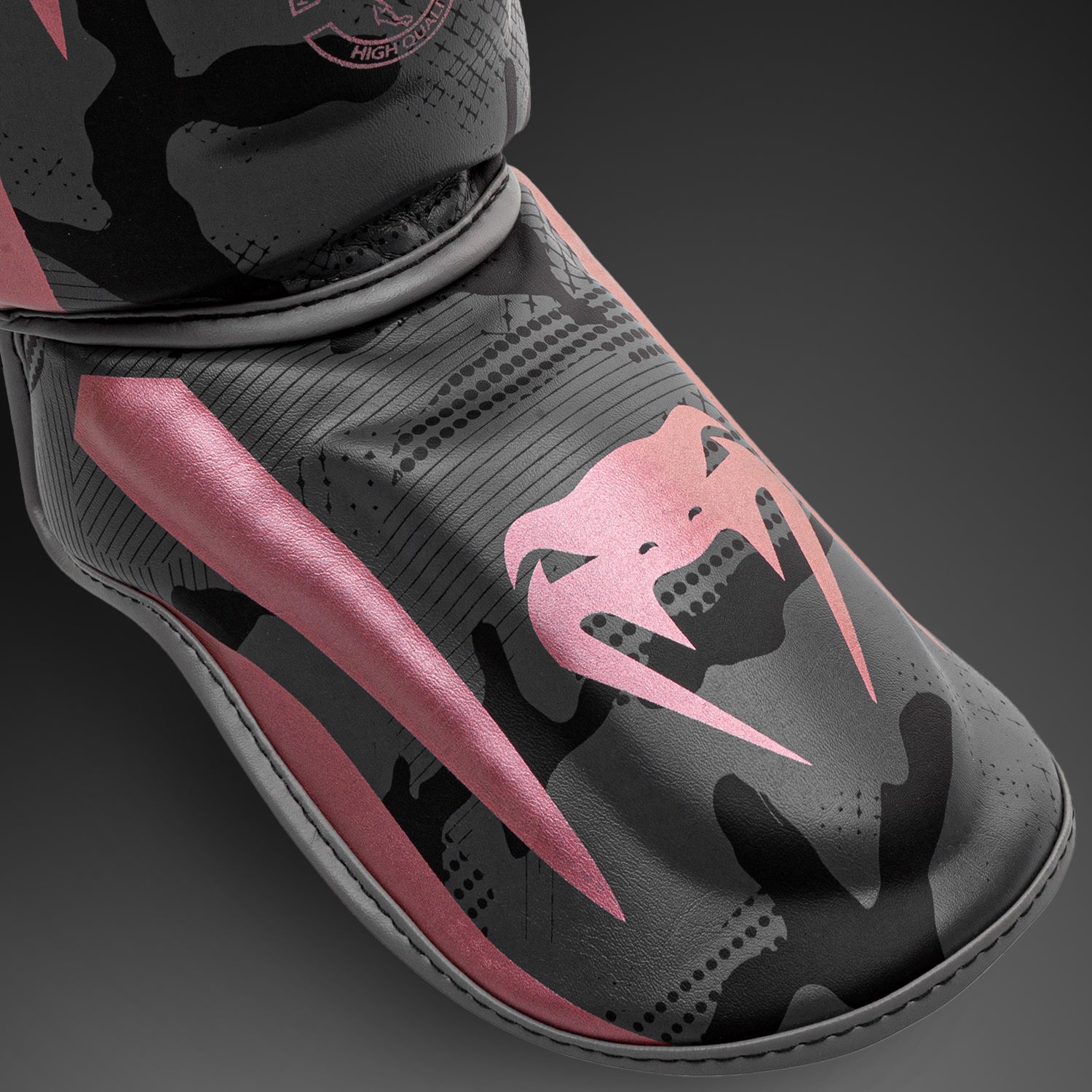 Venum Elite Shin Guard - Black/Rose/Gold - Venum Asia