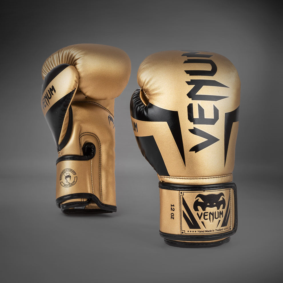 Venum Elite Boxing Gloves - Gold/Black