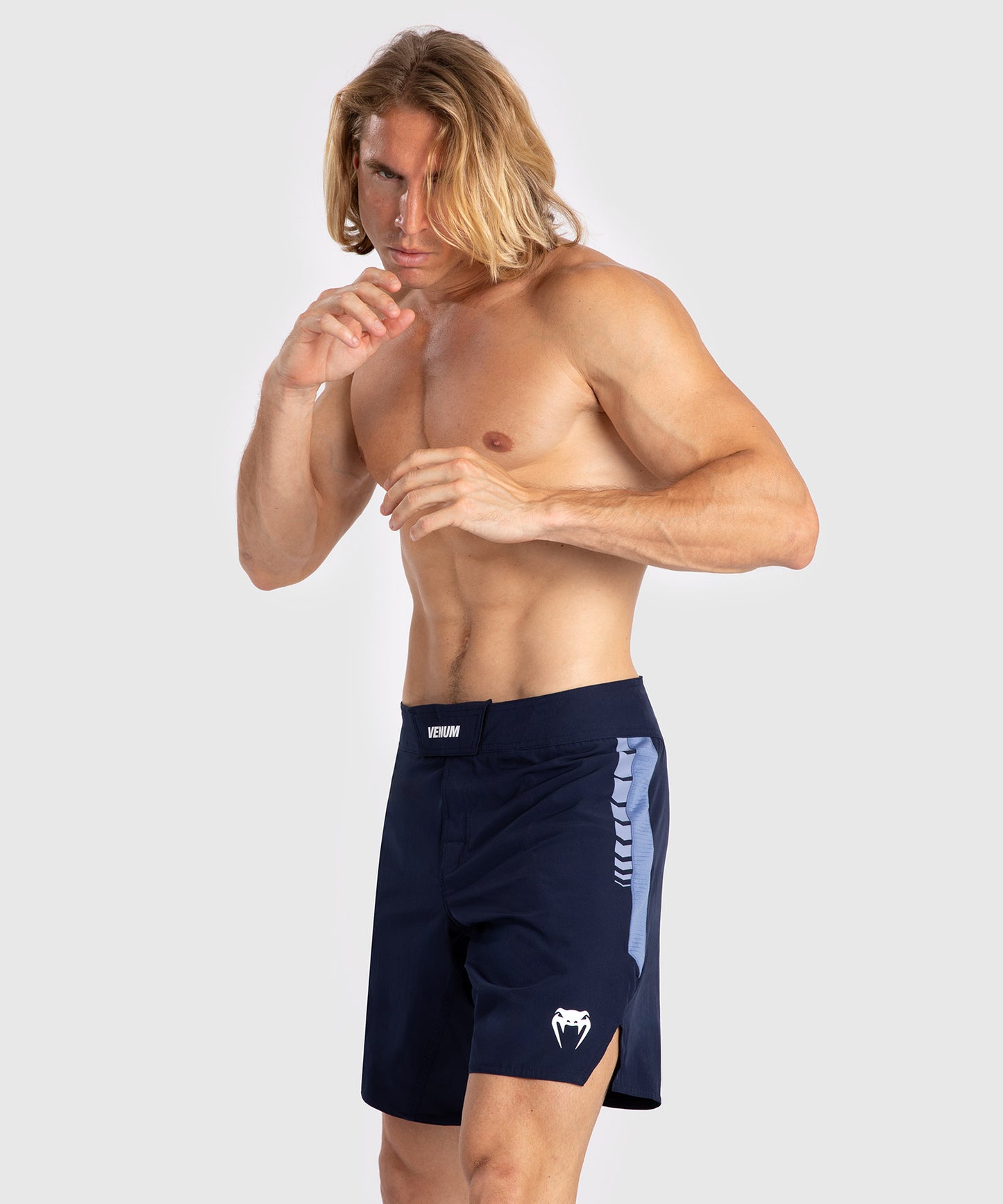 Venum Tempest Men's Fight Shorts - Navy Blue/Blue