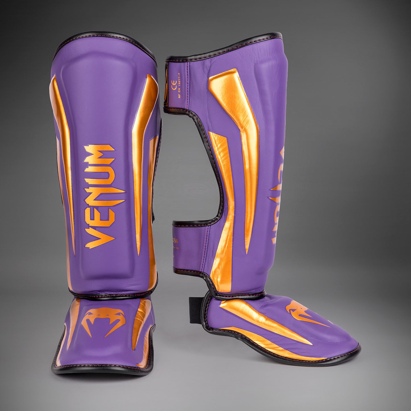 Venum Elite Shin Guards - Dark Purple - Special Edition