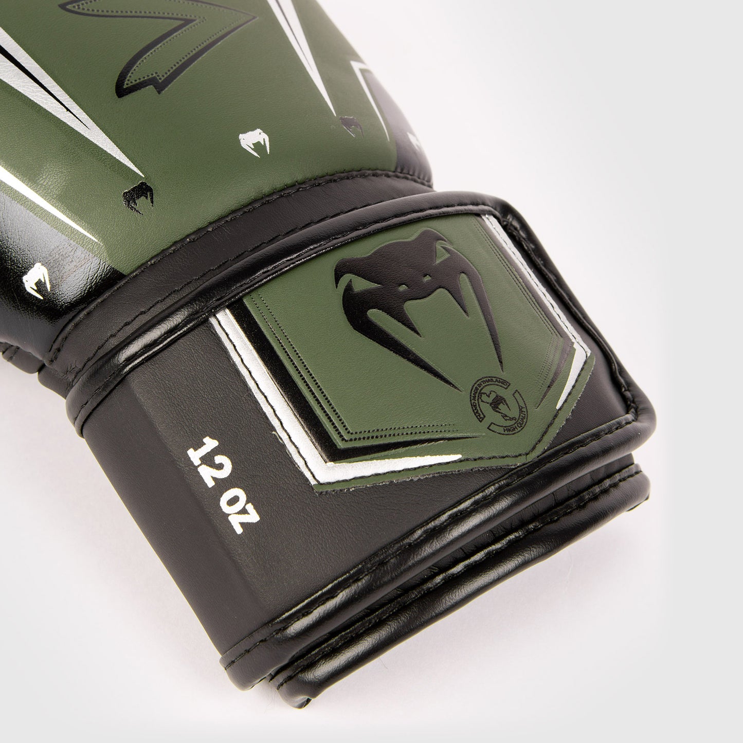 Venum Elite Evo Boxing Gloves - Khaki/Silver