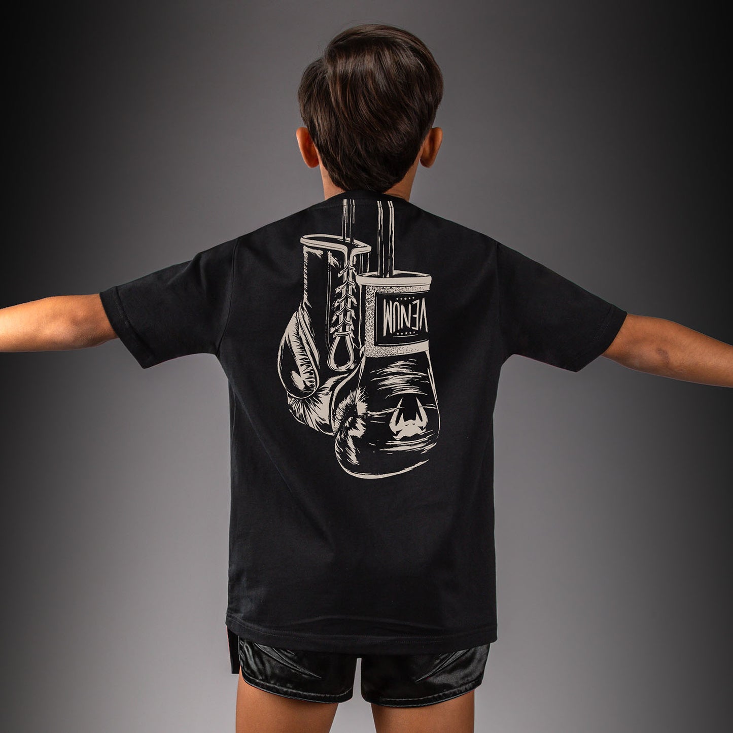 Venum Fight Icon Kids Cotton T-Shirt - Black