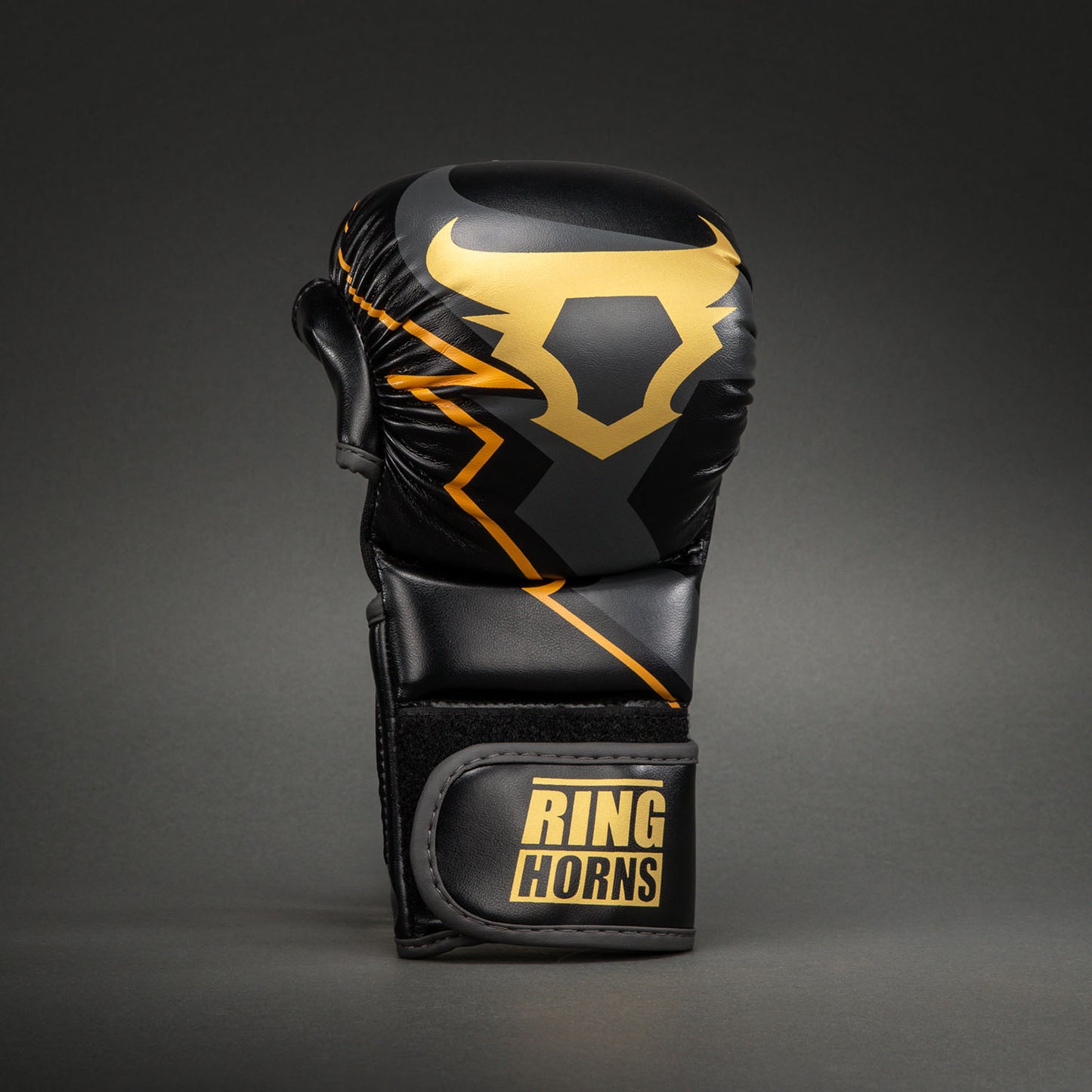 Venum Ringhorns Charger MMA Sparring Gloves - Black/Gold