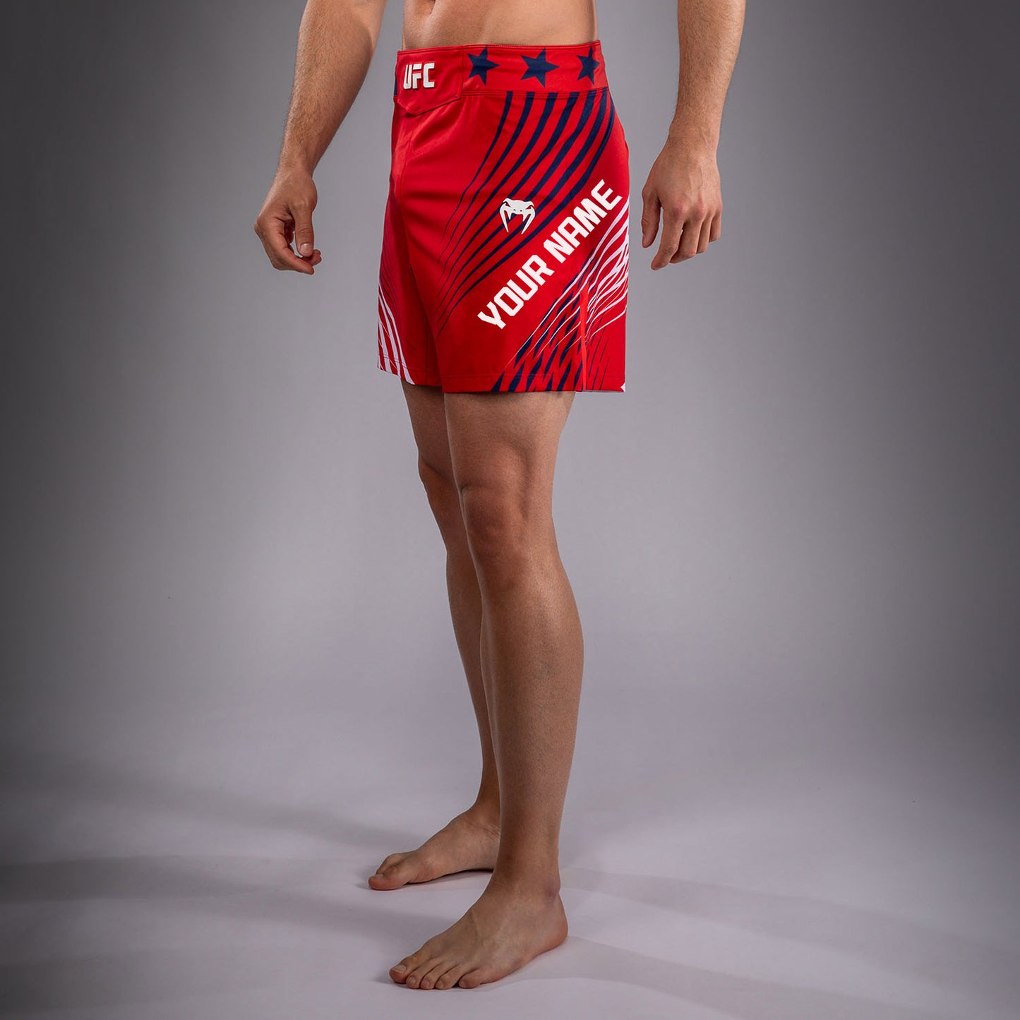 Men's UFC Freedom 250 by Venum Red Custom Authentic Fight Night Short Fit Fight Short