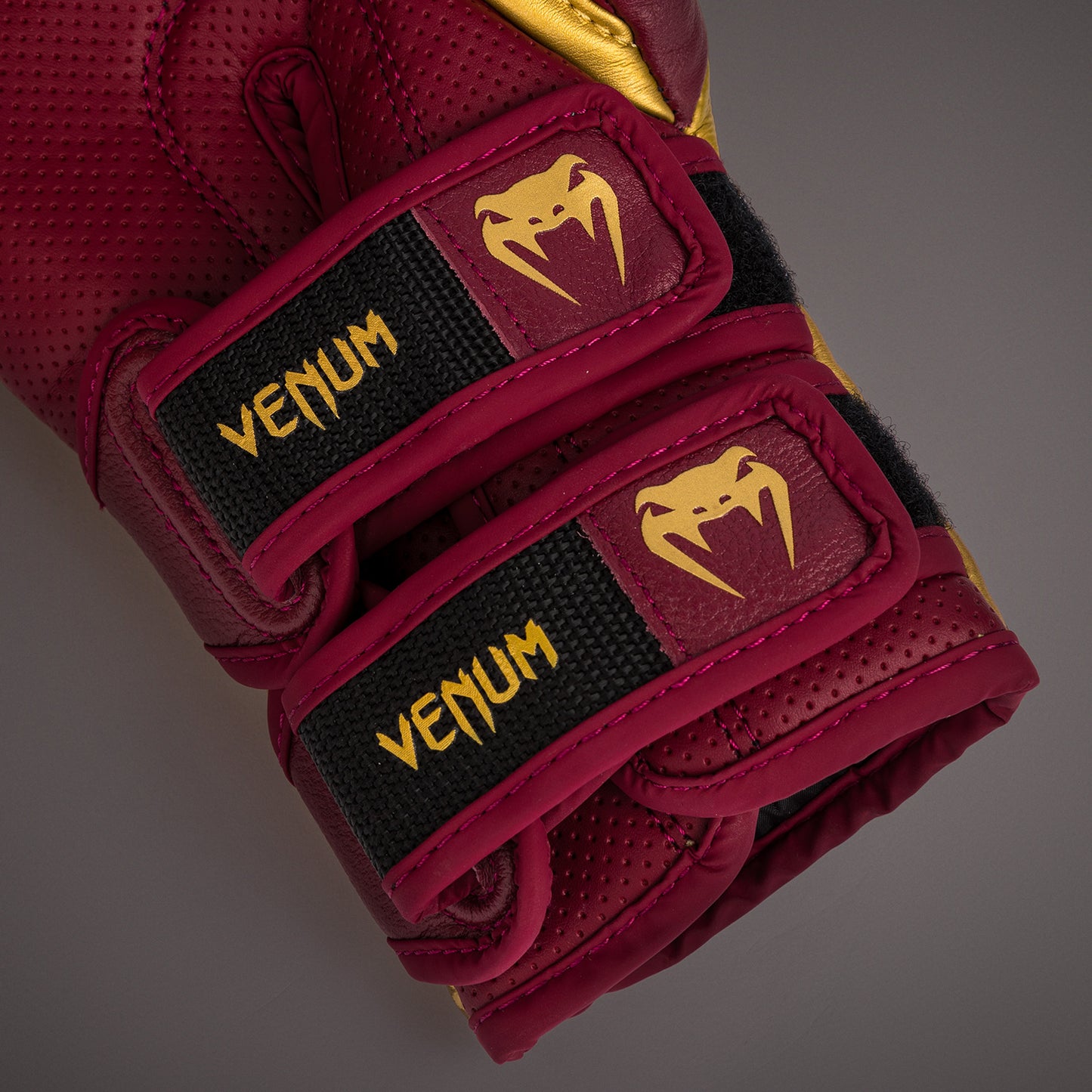 Venum Reverso Boxing Gloves - Cherry Red / Gold