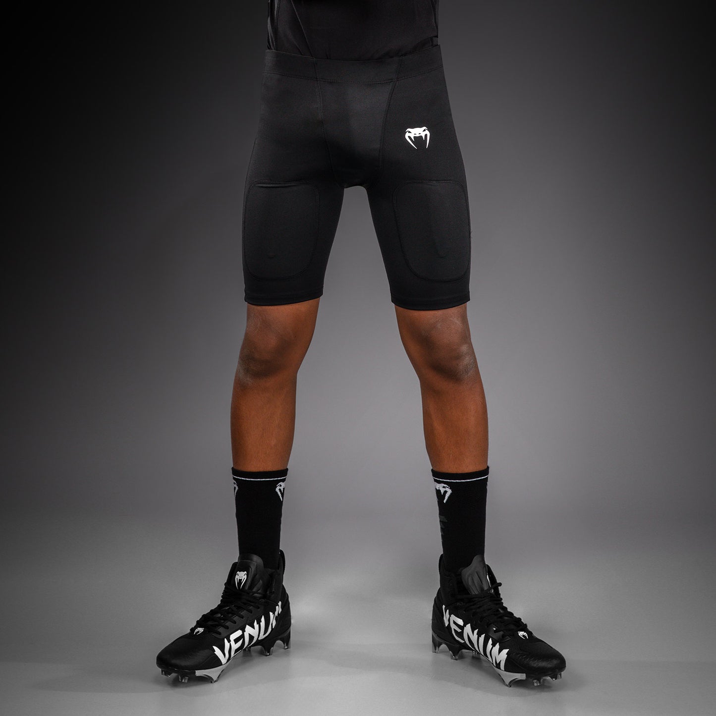 Venum Elite Kids Football Compression Shorts - Black