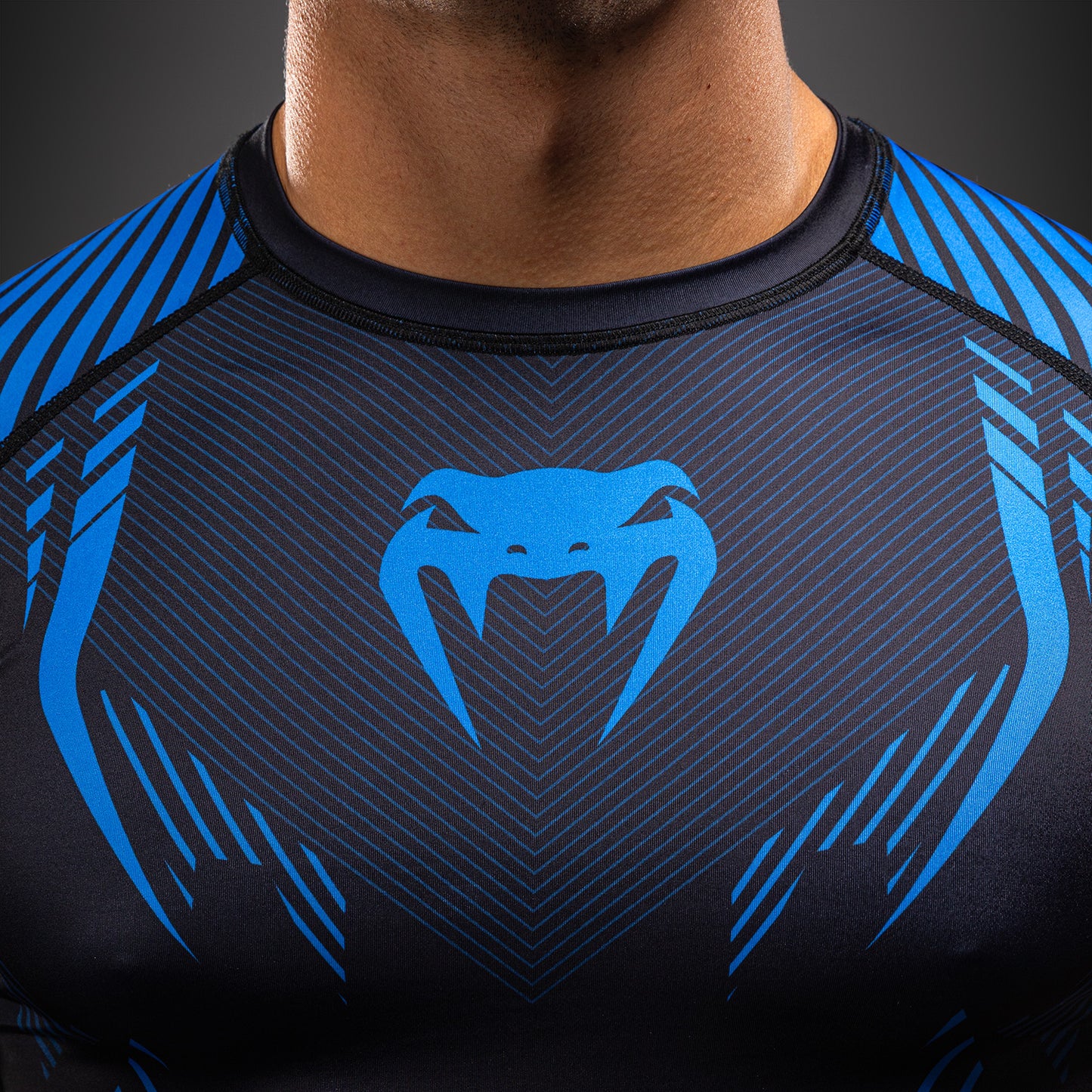 Venum No-Gi 6.0 Short Sleeve Rashguard - Black/Blue