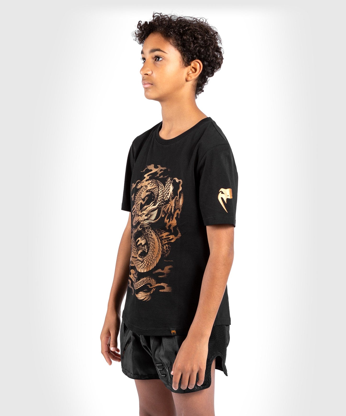 Venum Dragon's Flight Kids T-Shirt - Black/Bronze