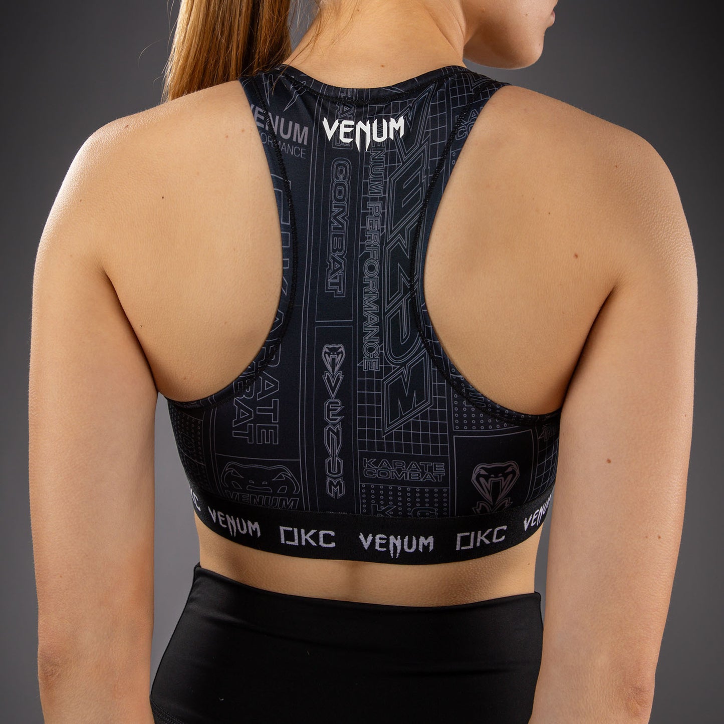 Karate Combat by Venum Sports Bra - Black/Grey