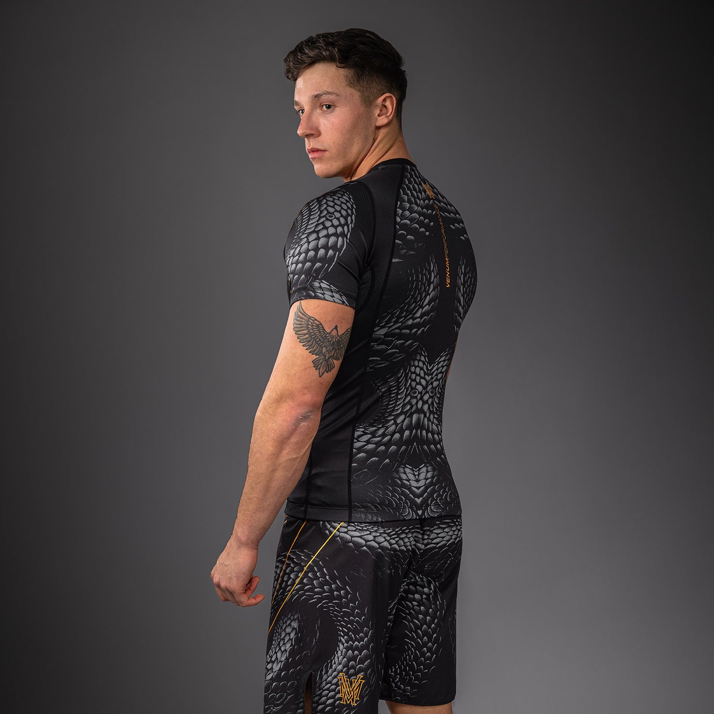 Venum Matupa Short Sleeve Rashguard - Black/Grey/Gold