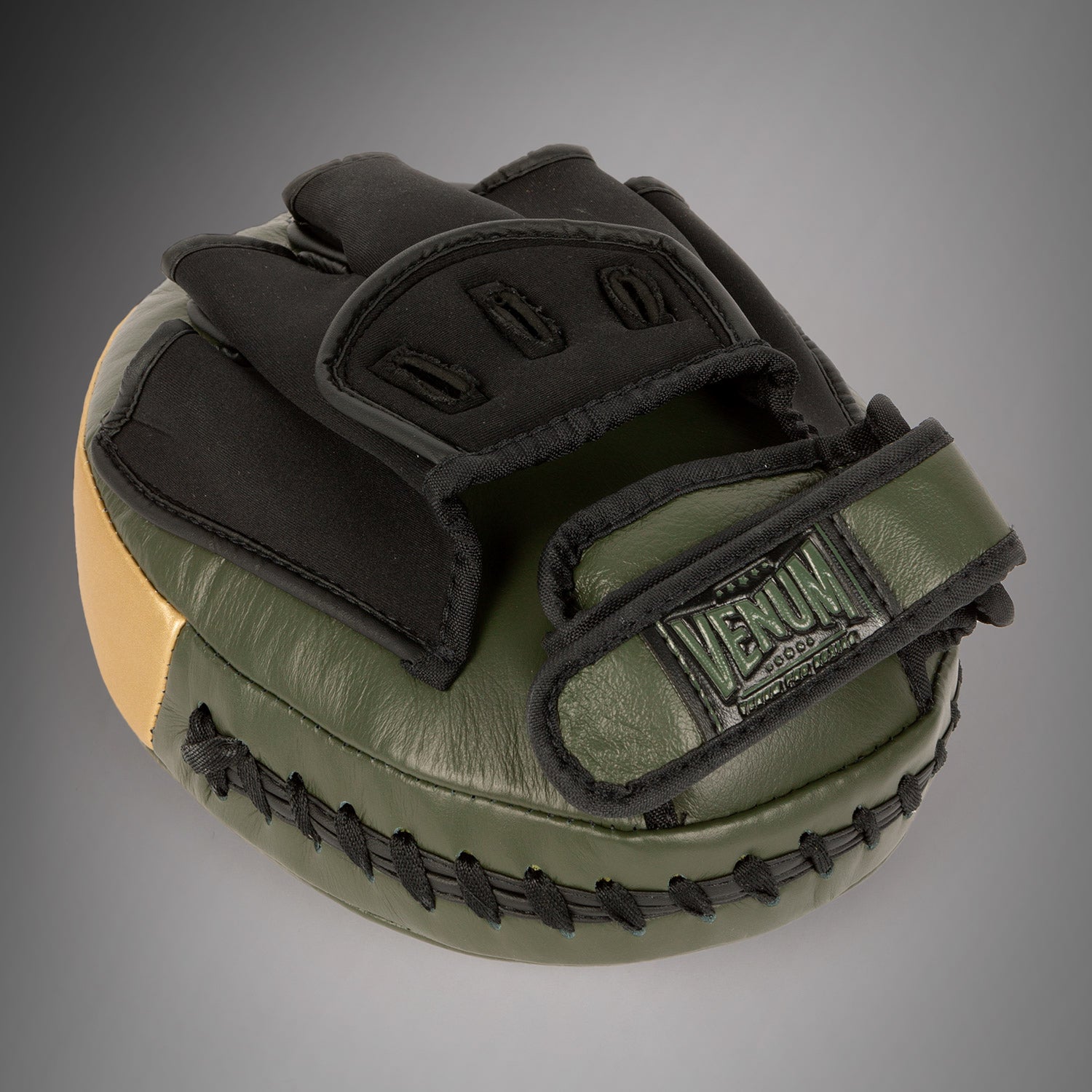 Venum Pro Boxing Big Punch Mitts (Pair) - Khaki/Gold - Venum Asia