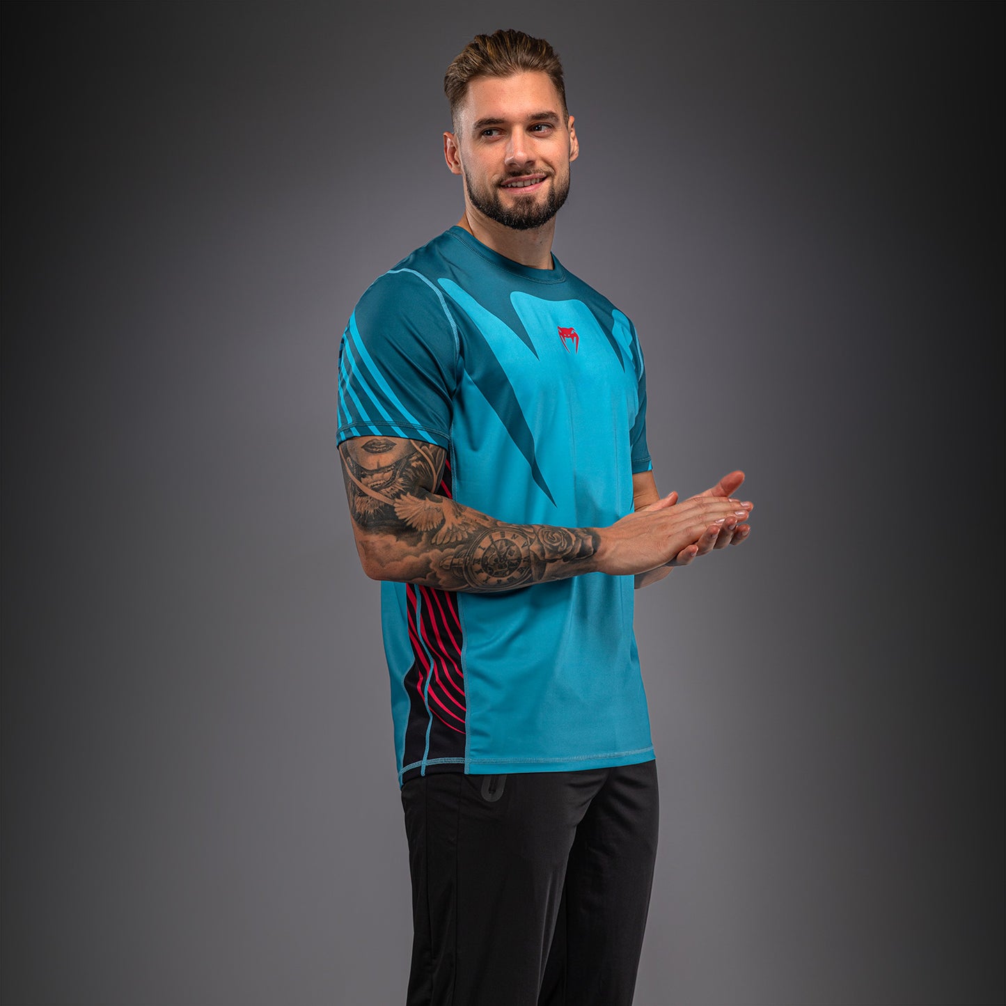 Venum Attack 90 Dry-Tech T-Shirt - Turquoise/Red