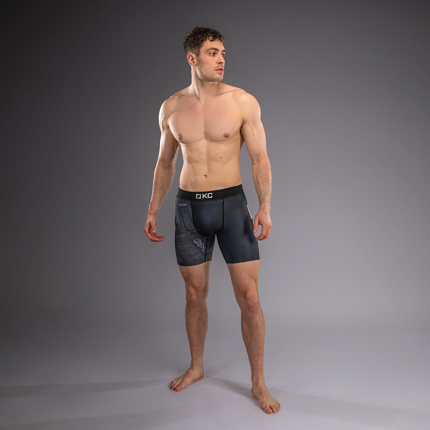 Karate Combat by Venum Vale Tudo Shorts - Black/Grey