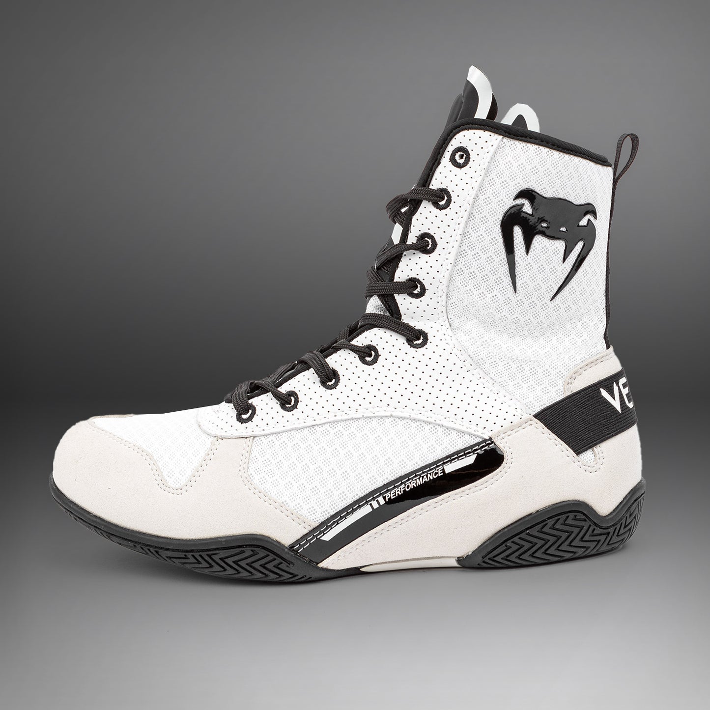 Venum Elite Boxing Shoes - White/Black