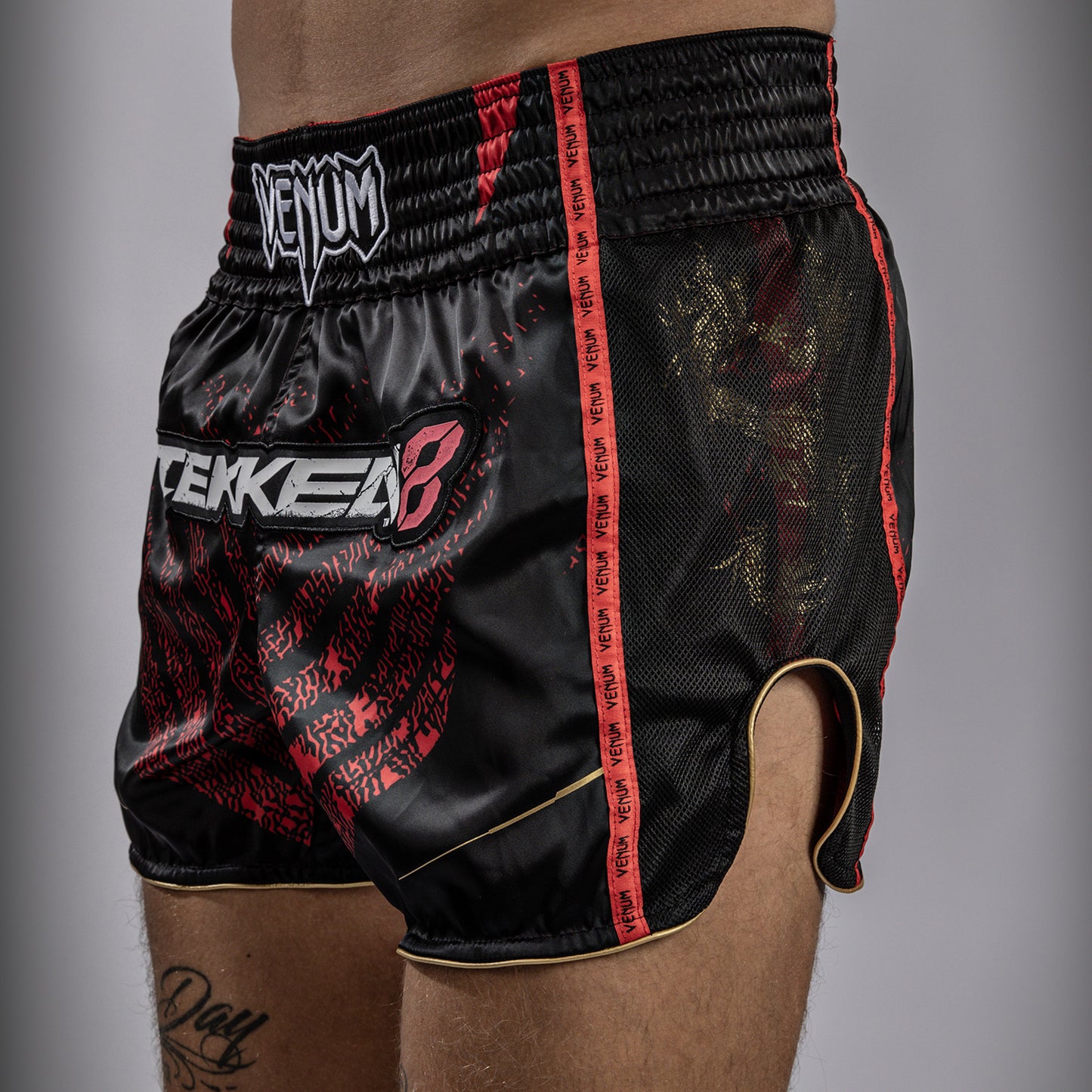 Venum x TEKKEN 8 - Marshall Law Muay Thai Shorts - Black/Red/Gold