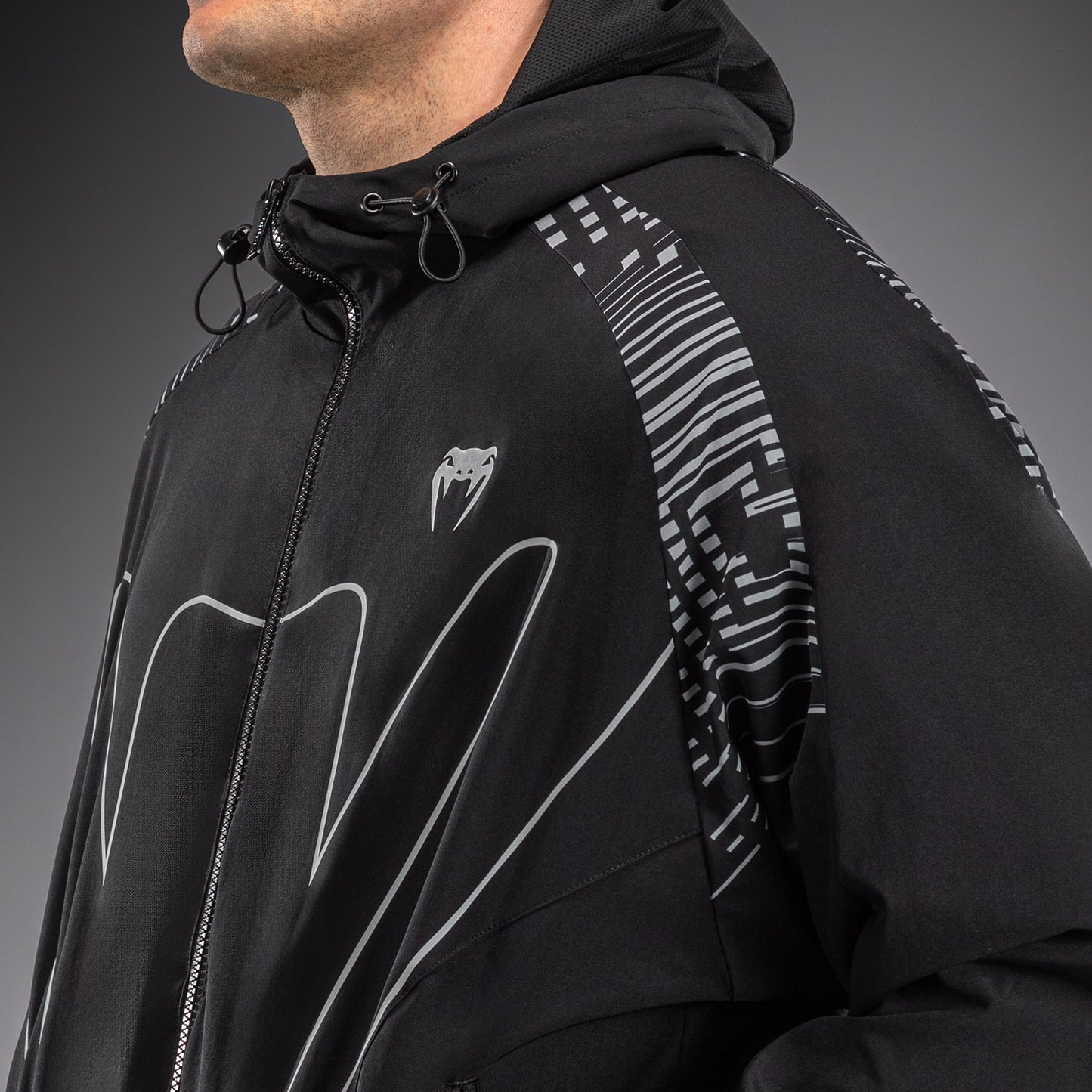 Venum Midnight Fury Track Jacket - Black/Grey/Silver