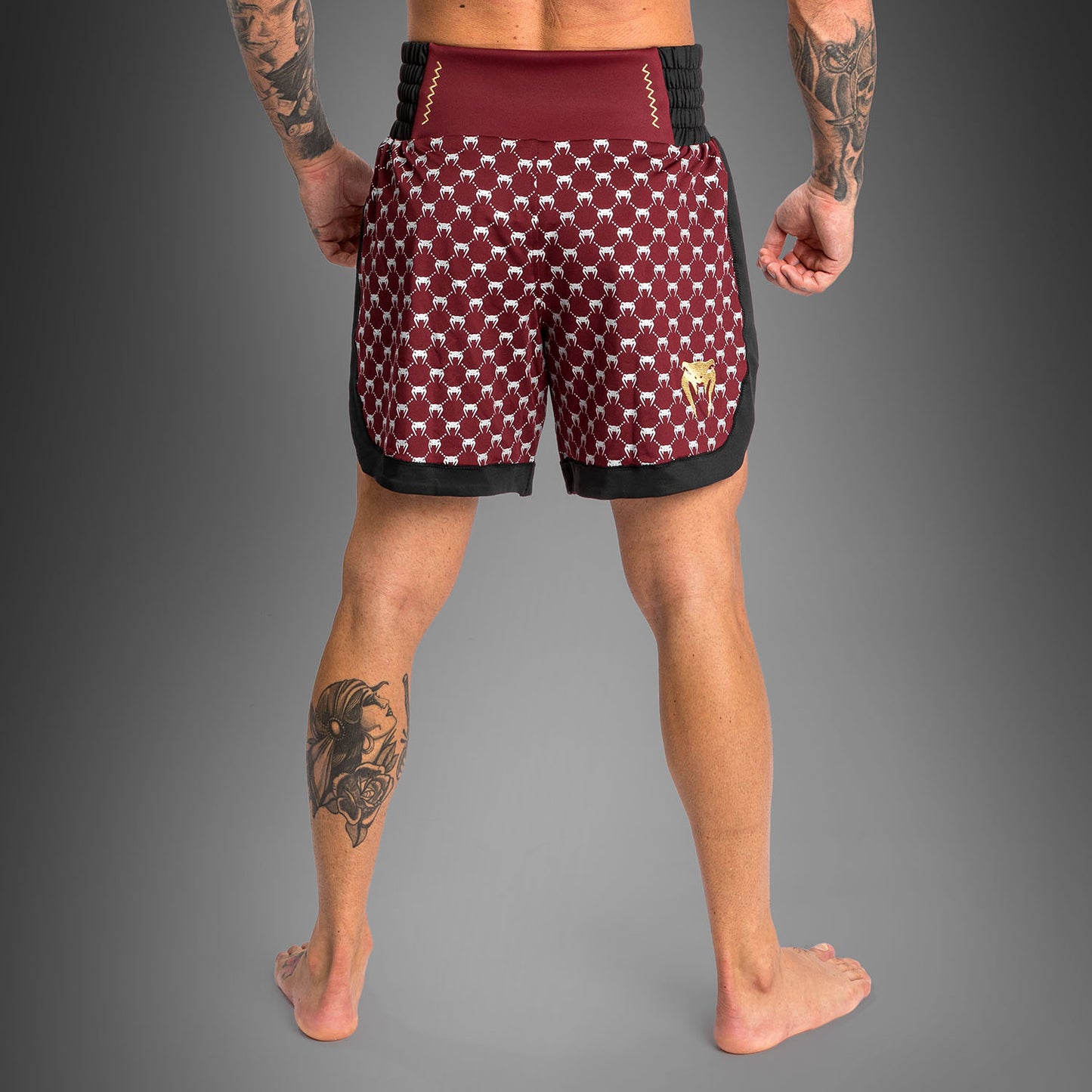 Venum Monogram Boxing Short - Black/Burgundy