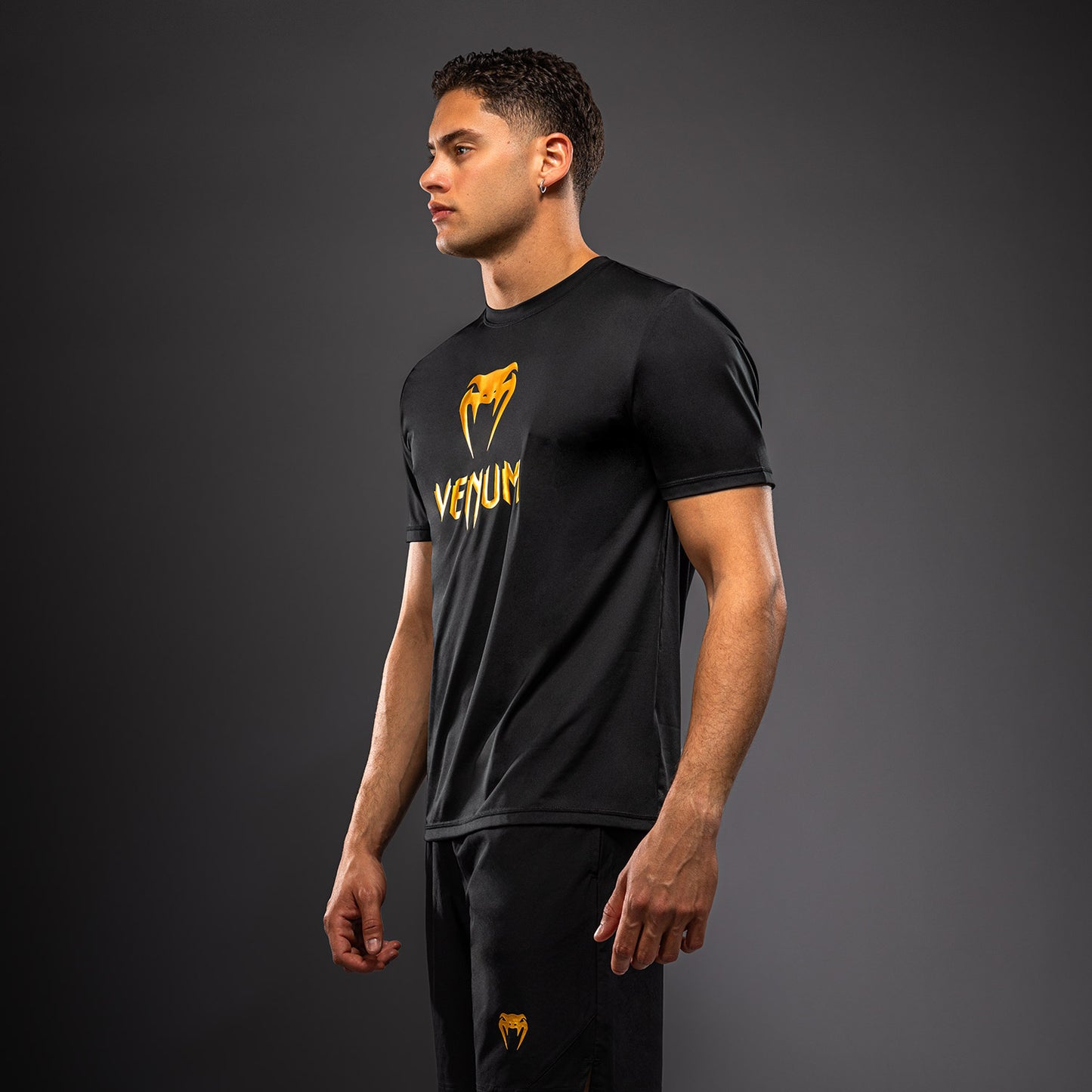 Venum Classic Dry Tech T-Shirt - Black/Gold