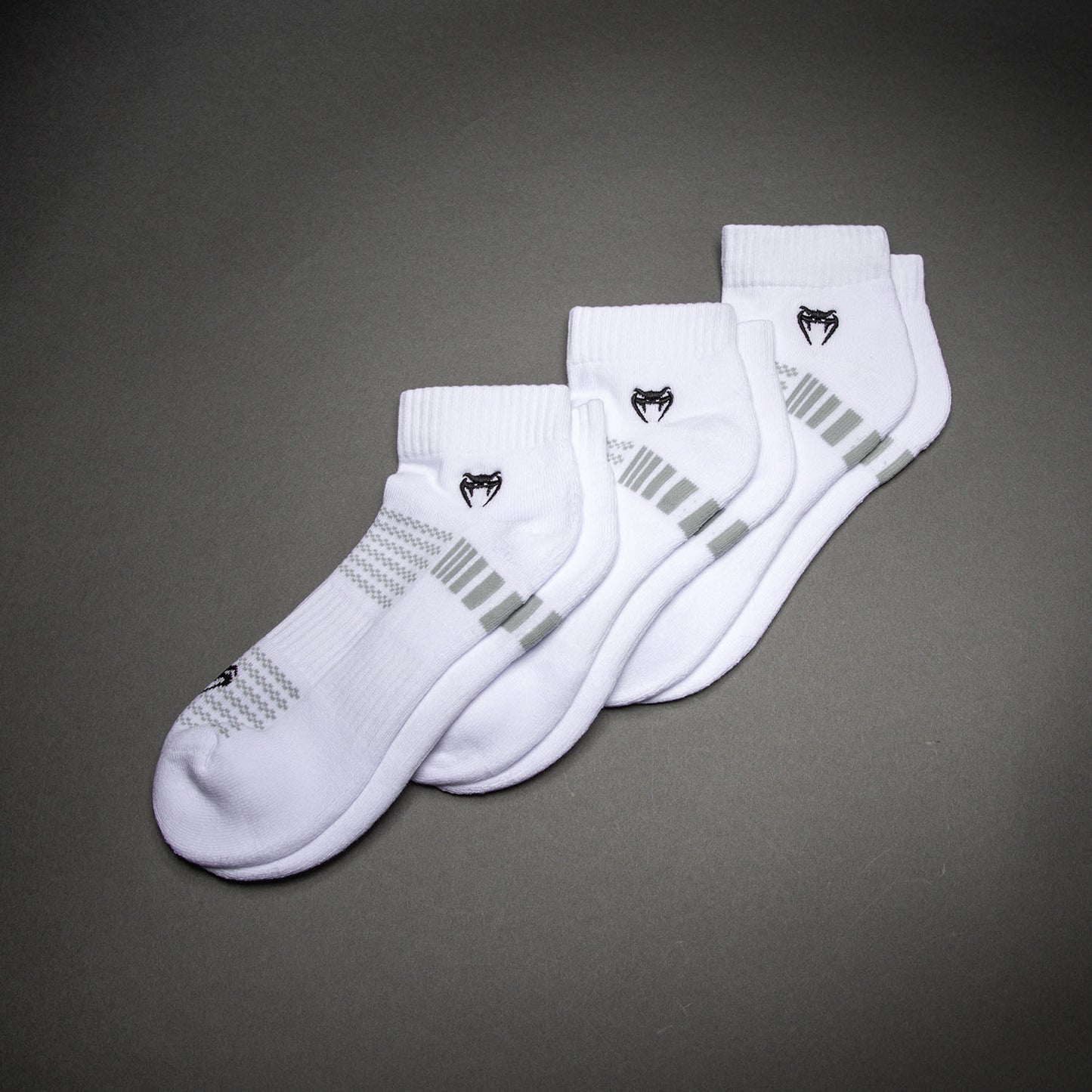 Venum Vector Ankle Socks 3 Pack - White/Grey