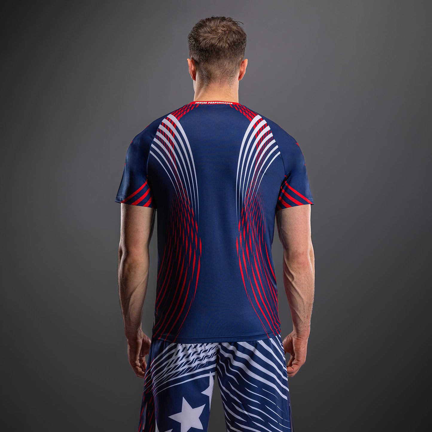 Men's Official UFC Freedom 250 by Venum Blue Authentic Fight Night Walkout Jersey