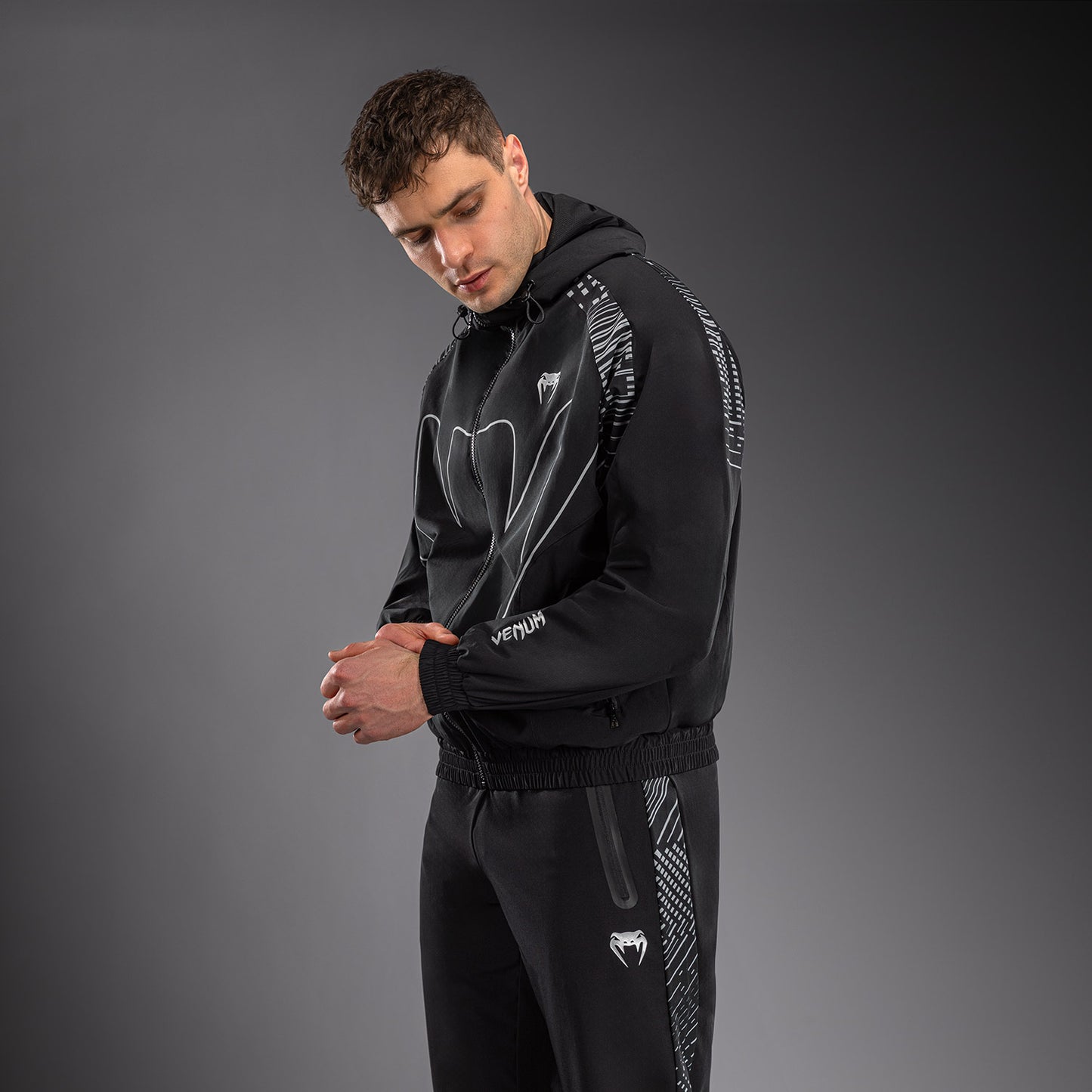 Venum Midnight Fury Track Jacket - Black/Grey/Silver