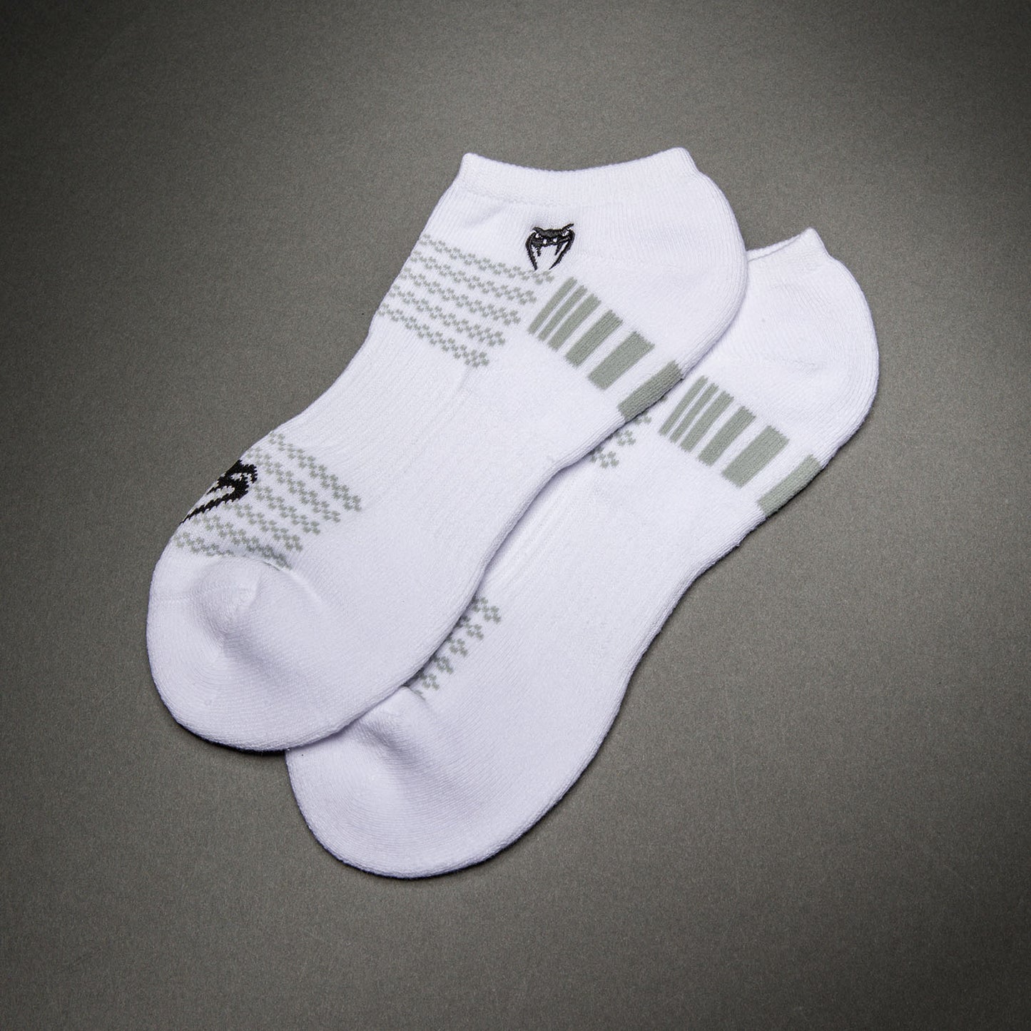 Venum Vector No-Show Socks 3 Pack - White/Grey