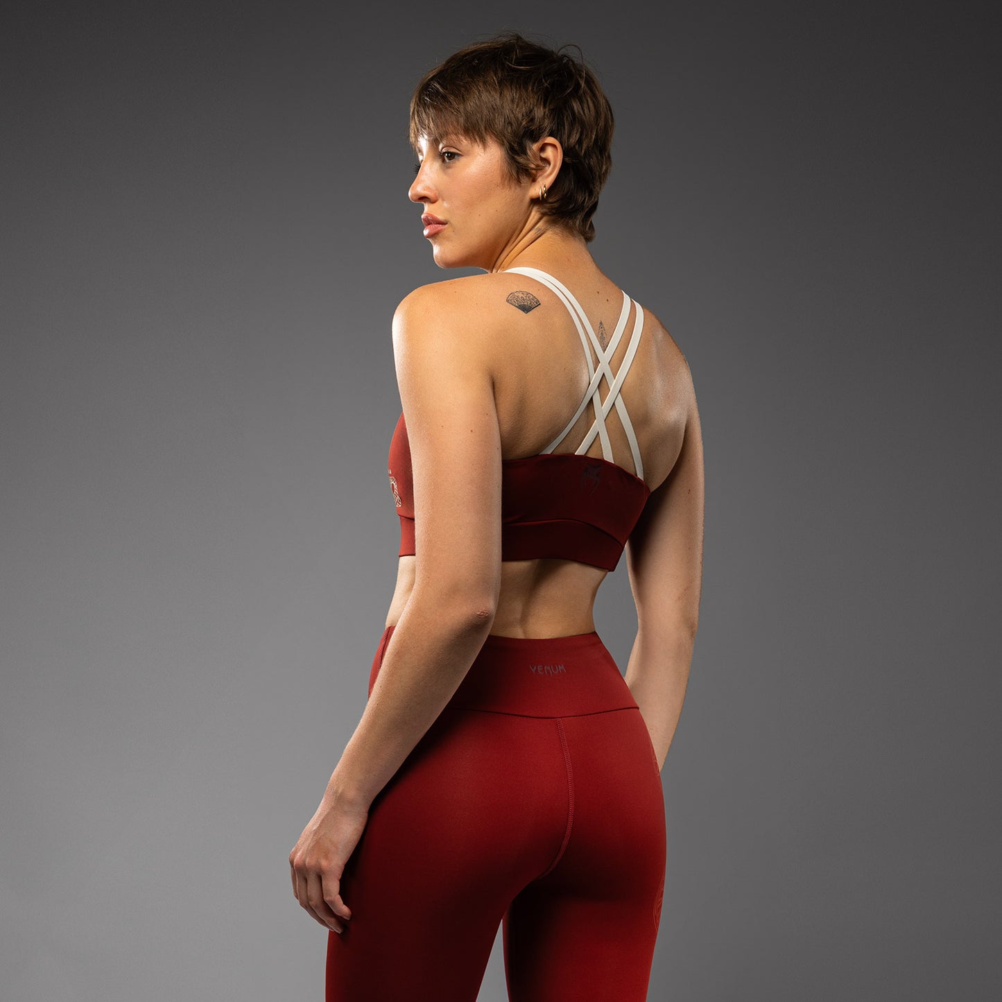 Venum Serpenti Women’s Sports Bra - Burgundy/Ivory