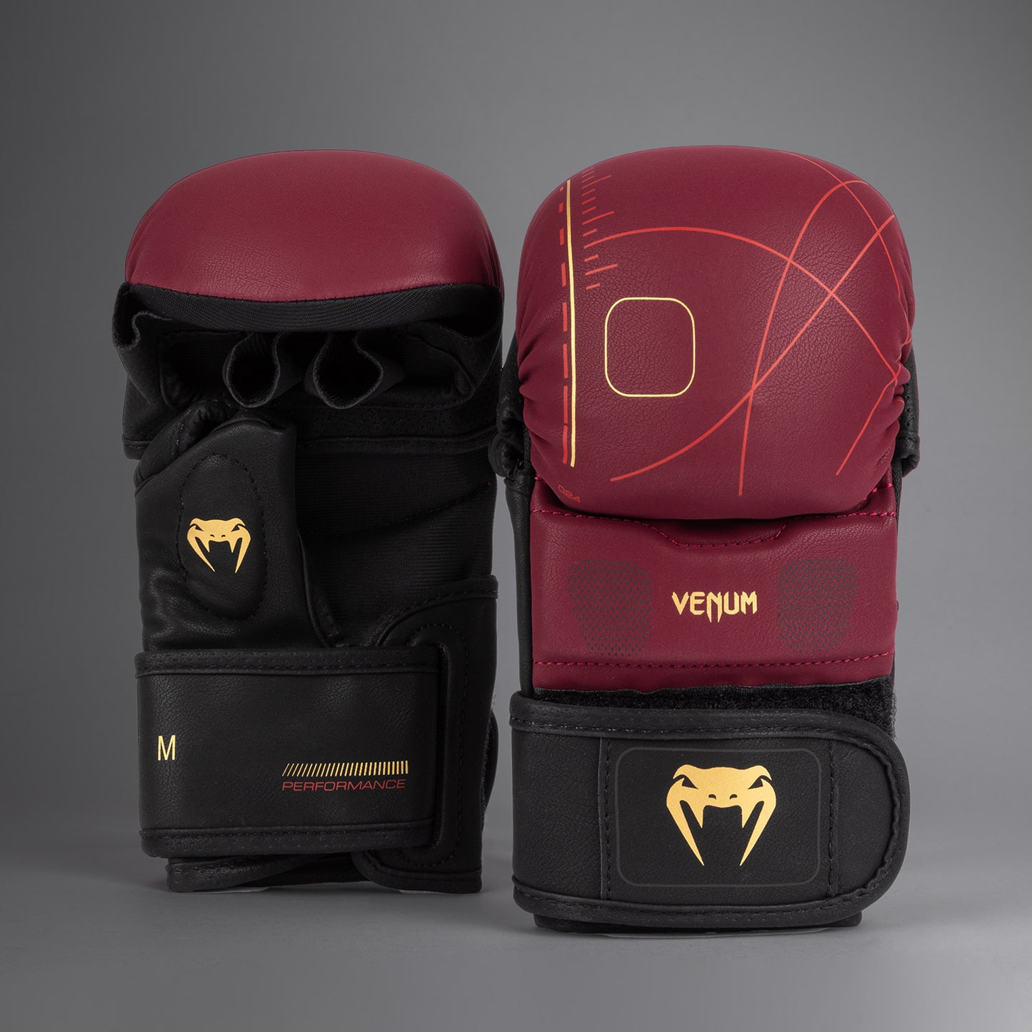 Venum Tactical XT Sparring Gloves - Black/Burgundy/Gold