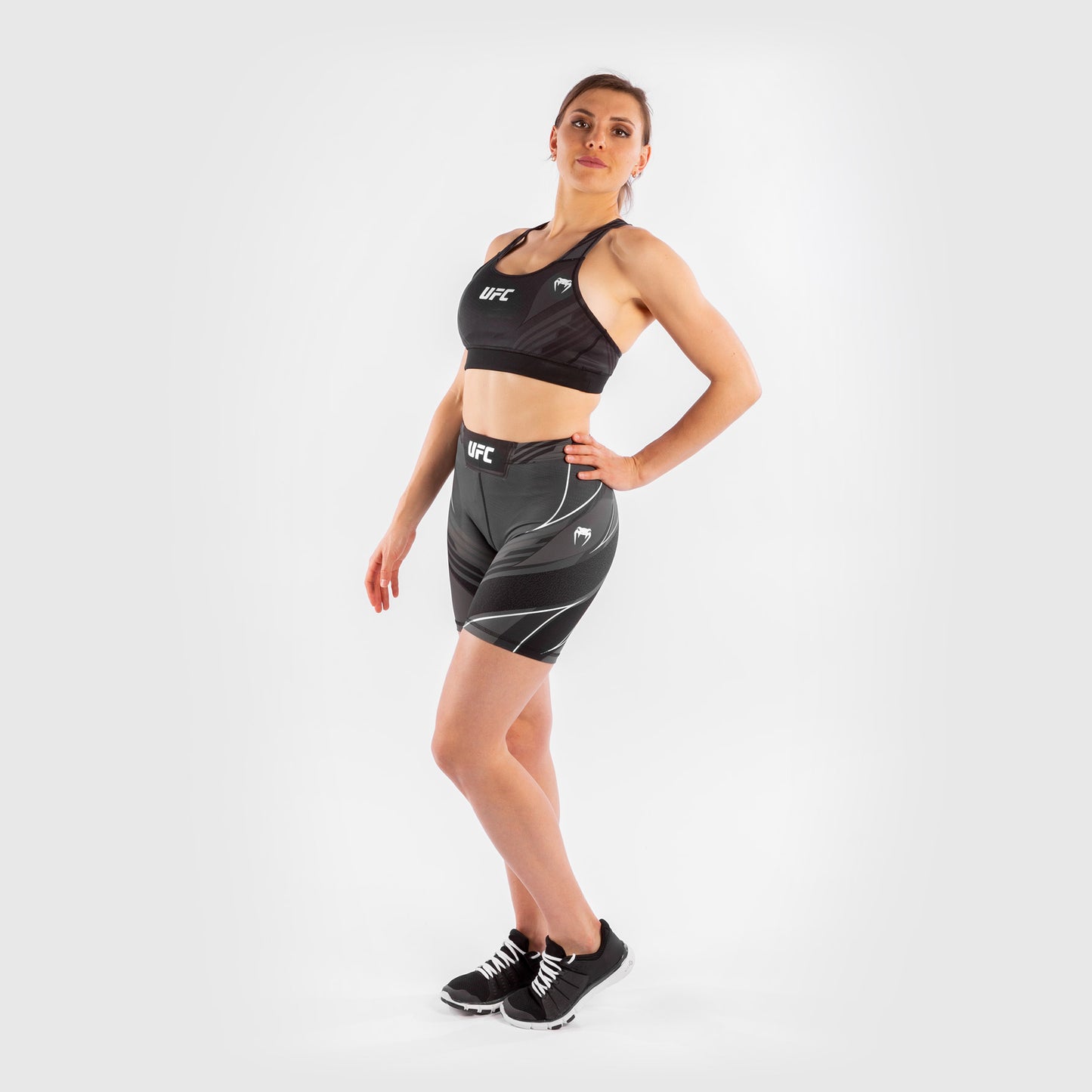 UFC Venum Authentic Fight Night Women's Vale Tudo Shorts - Long Fit - Black