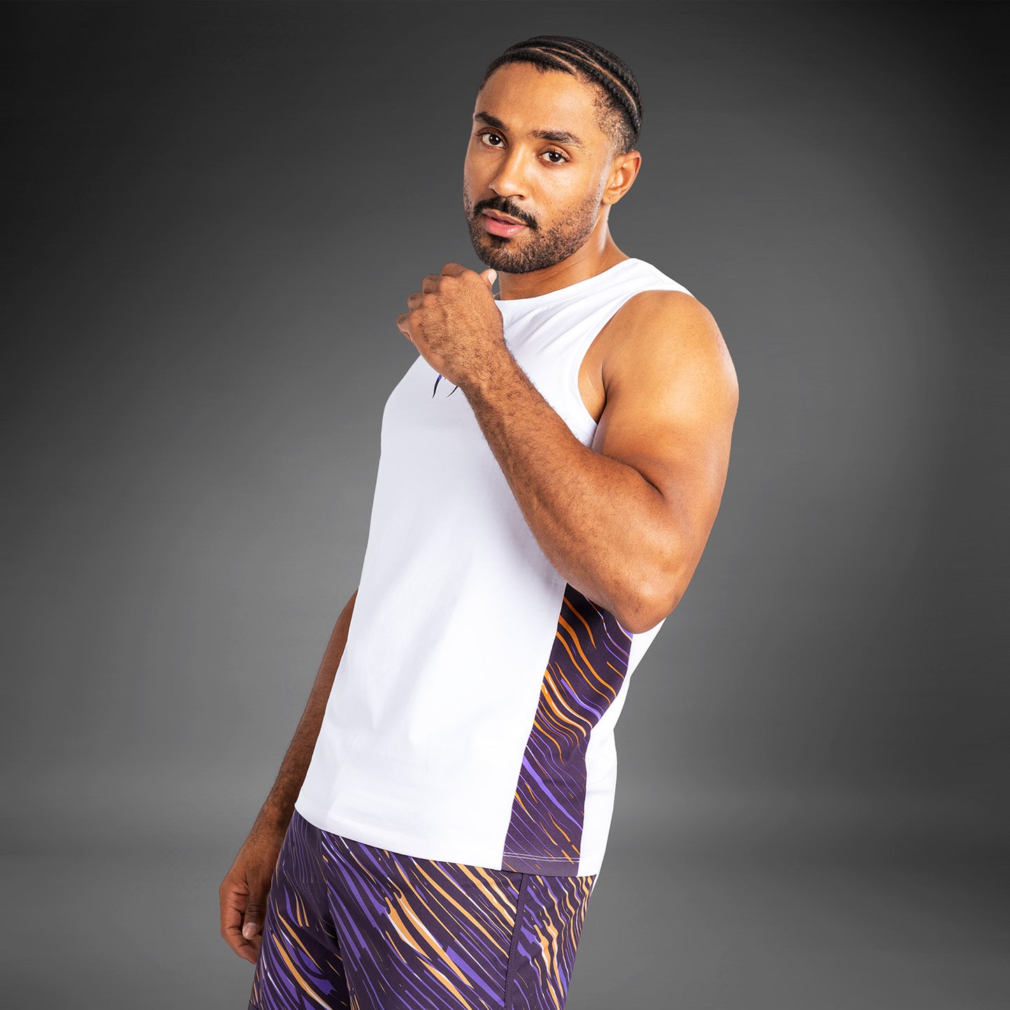 Venum Rapid Men’s Tank Top - White/Deep Purple