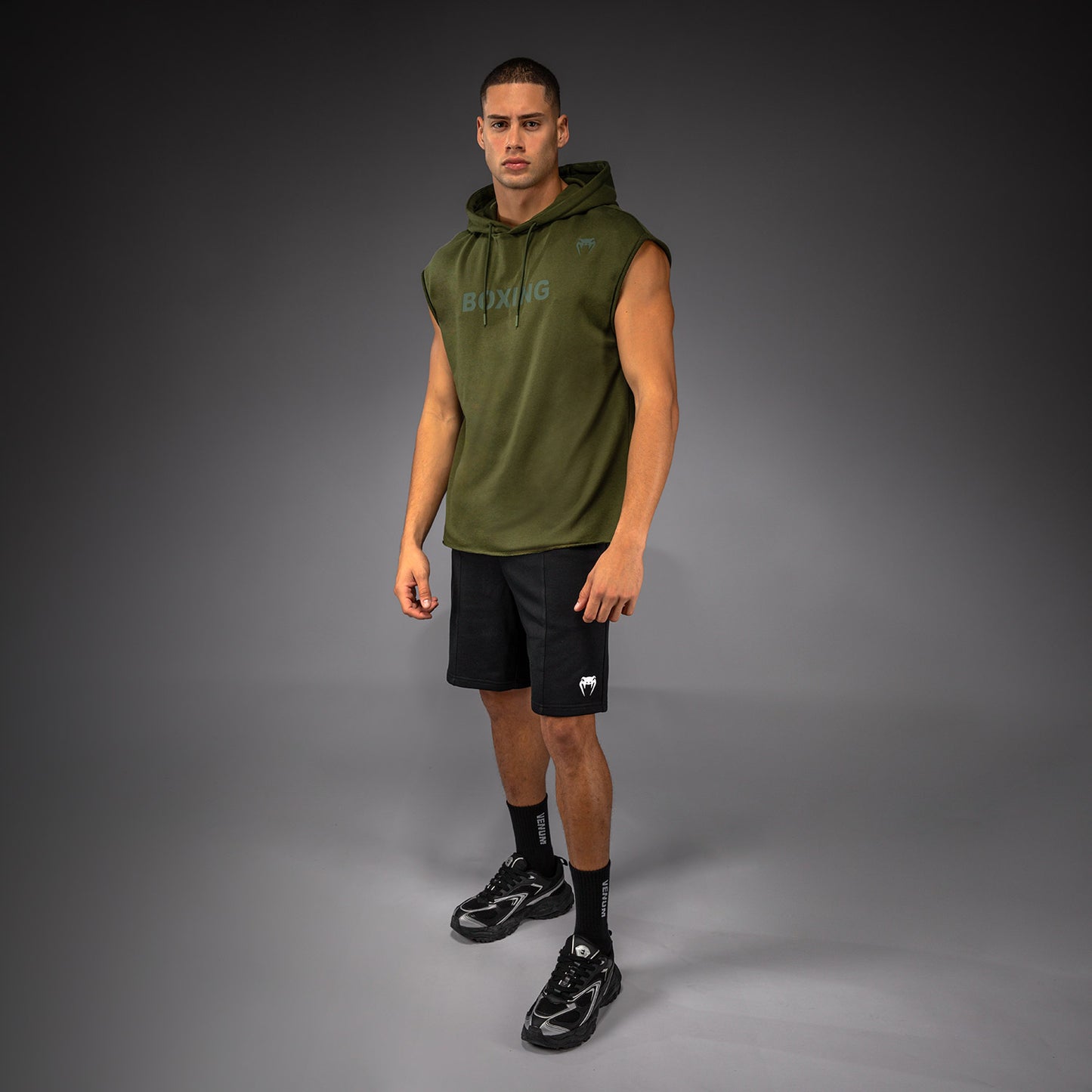Venum Boxing VT Sleeveless Hoodie - Military Green