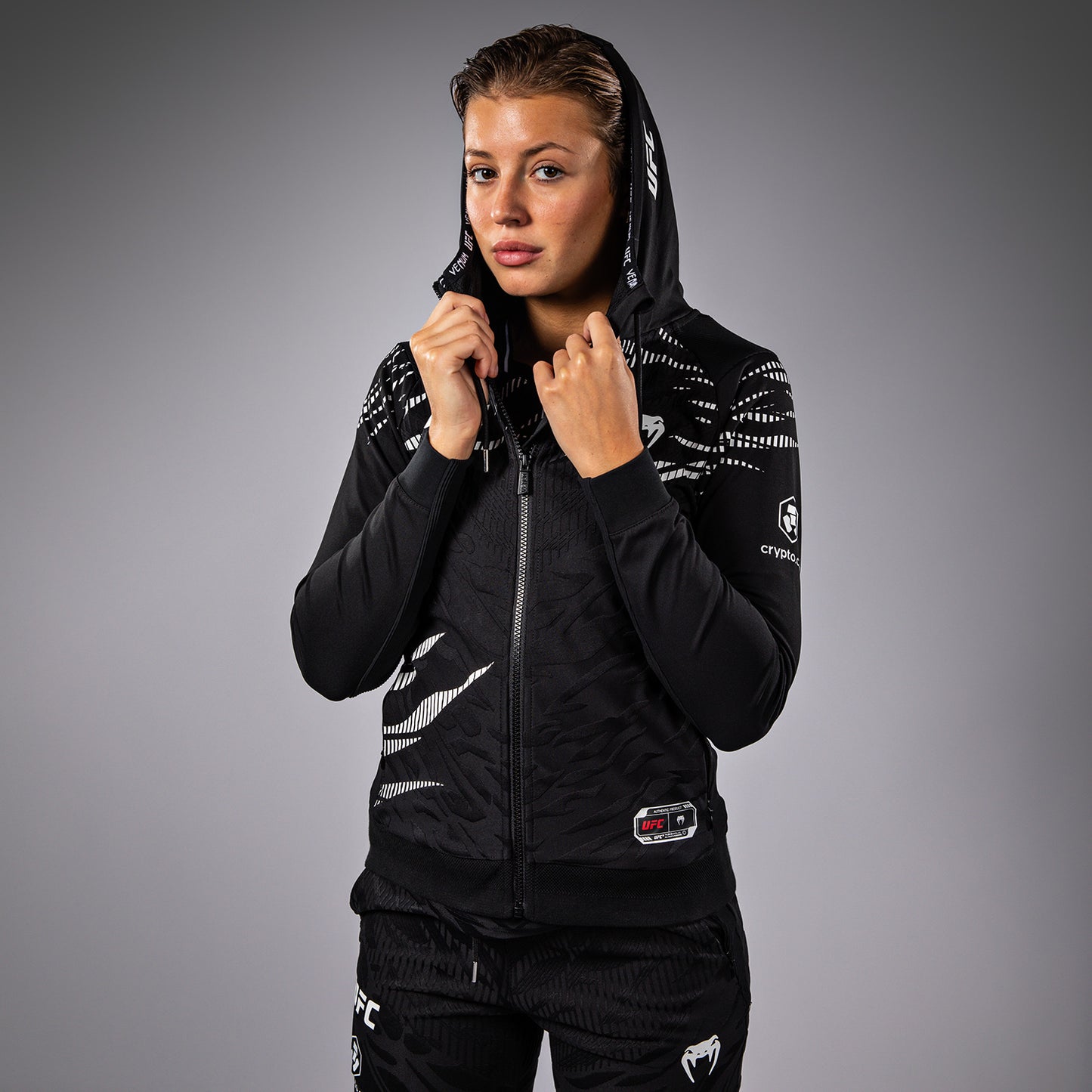 UFC Fusion by Venum Authentic Fight Night Women’s Walkout Hoodie - Black