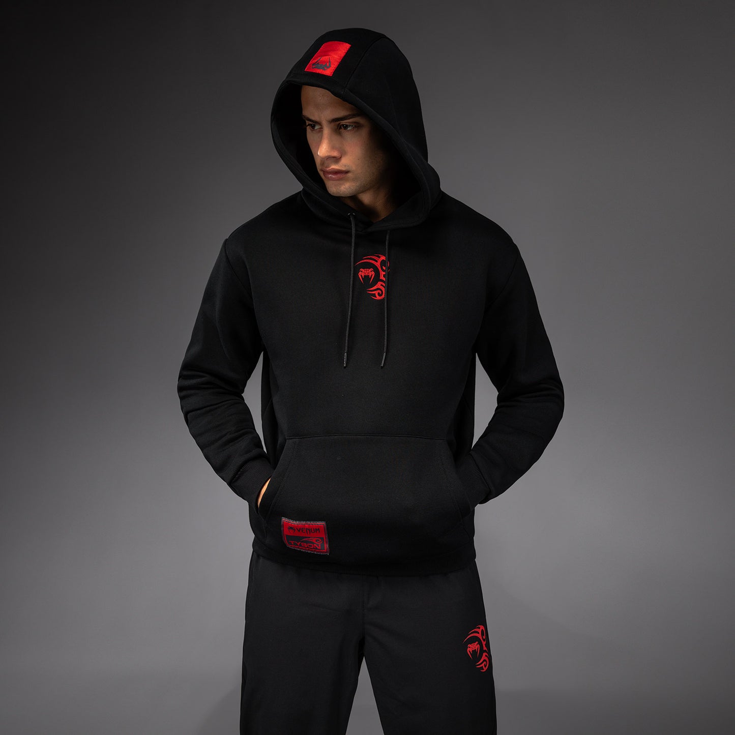 Venum x Mike Tyson Tiger Hoodie - Deep Black/Intense Red