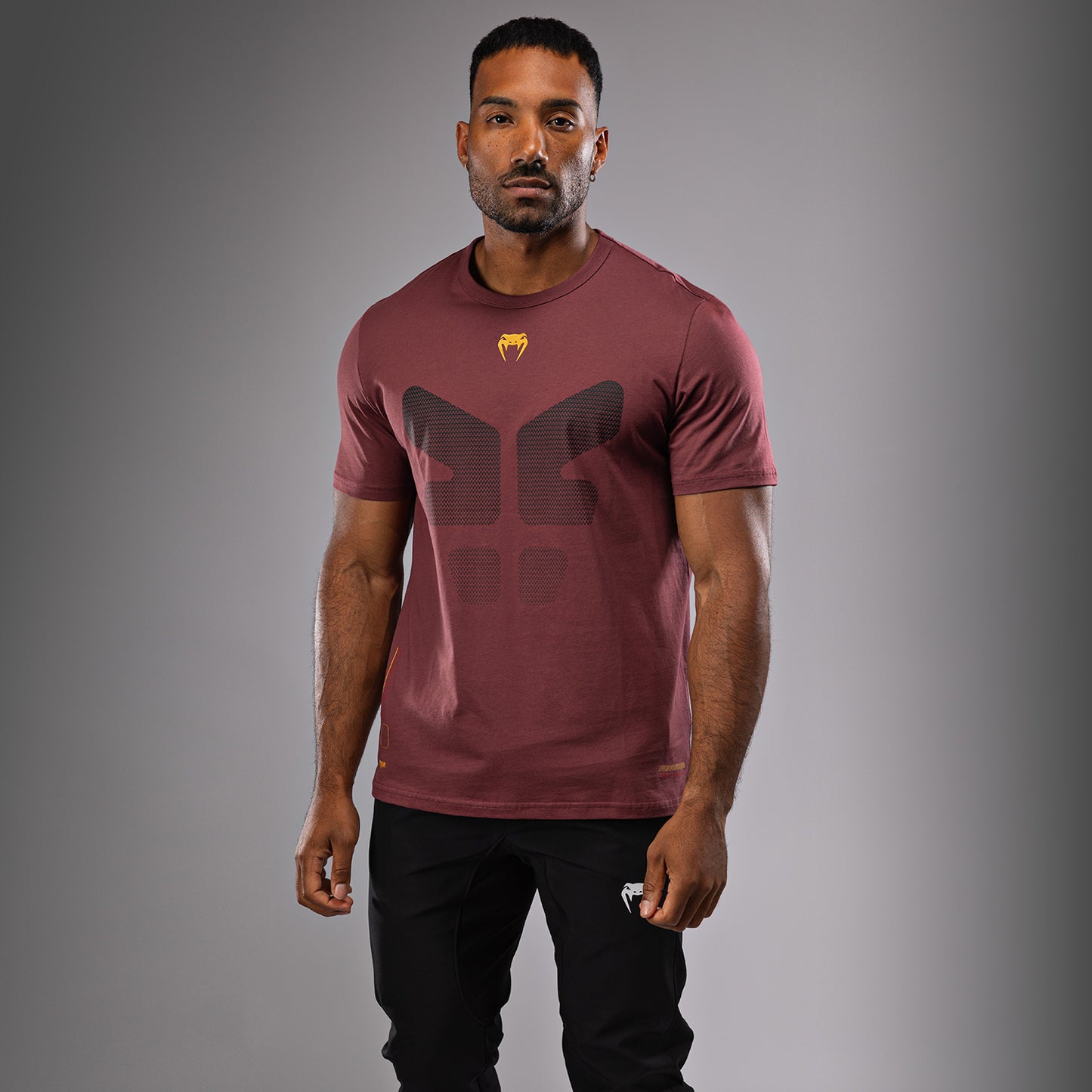 Venum Tactical XT T-shirt- Black/Burgundy/Gold