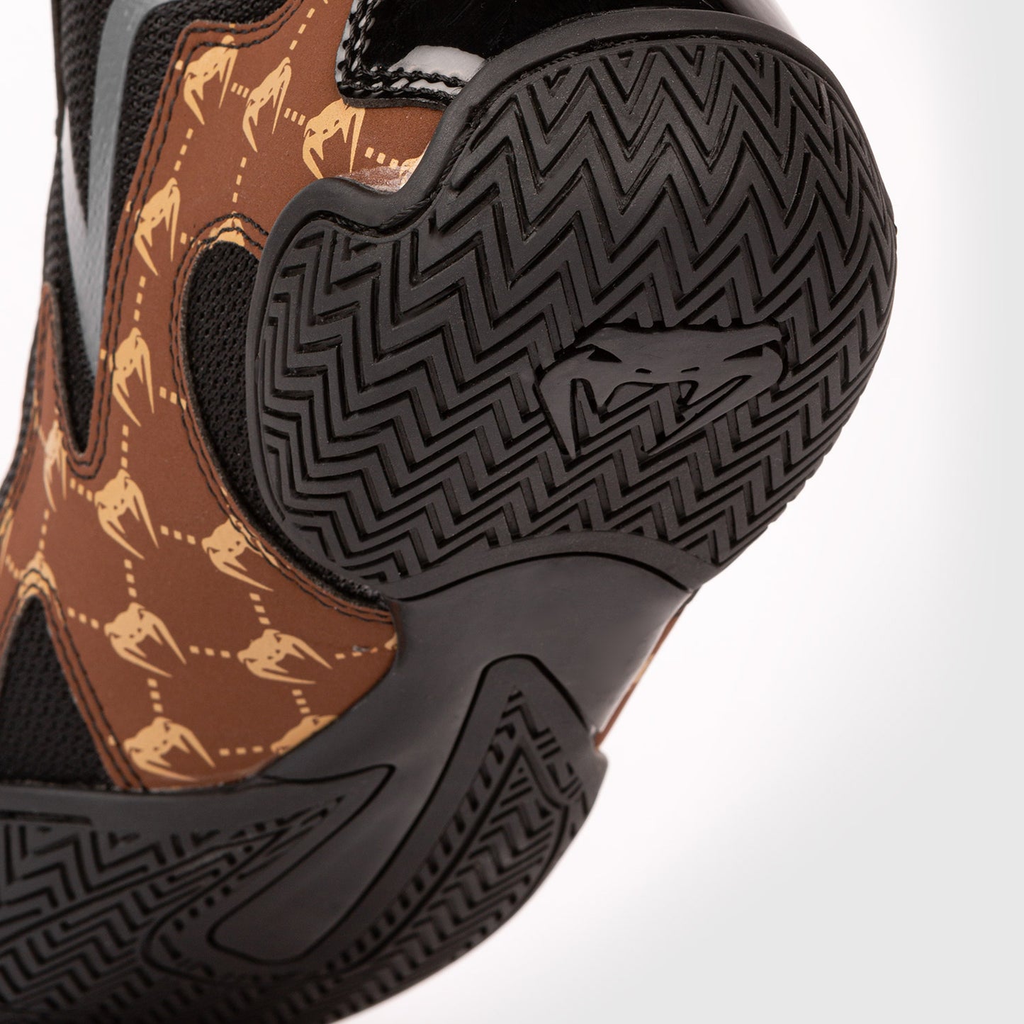 Venum Elite Evo Monogram Boxing Shoes – Black/Brown