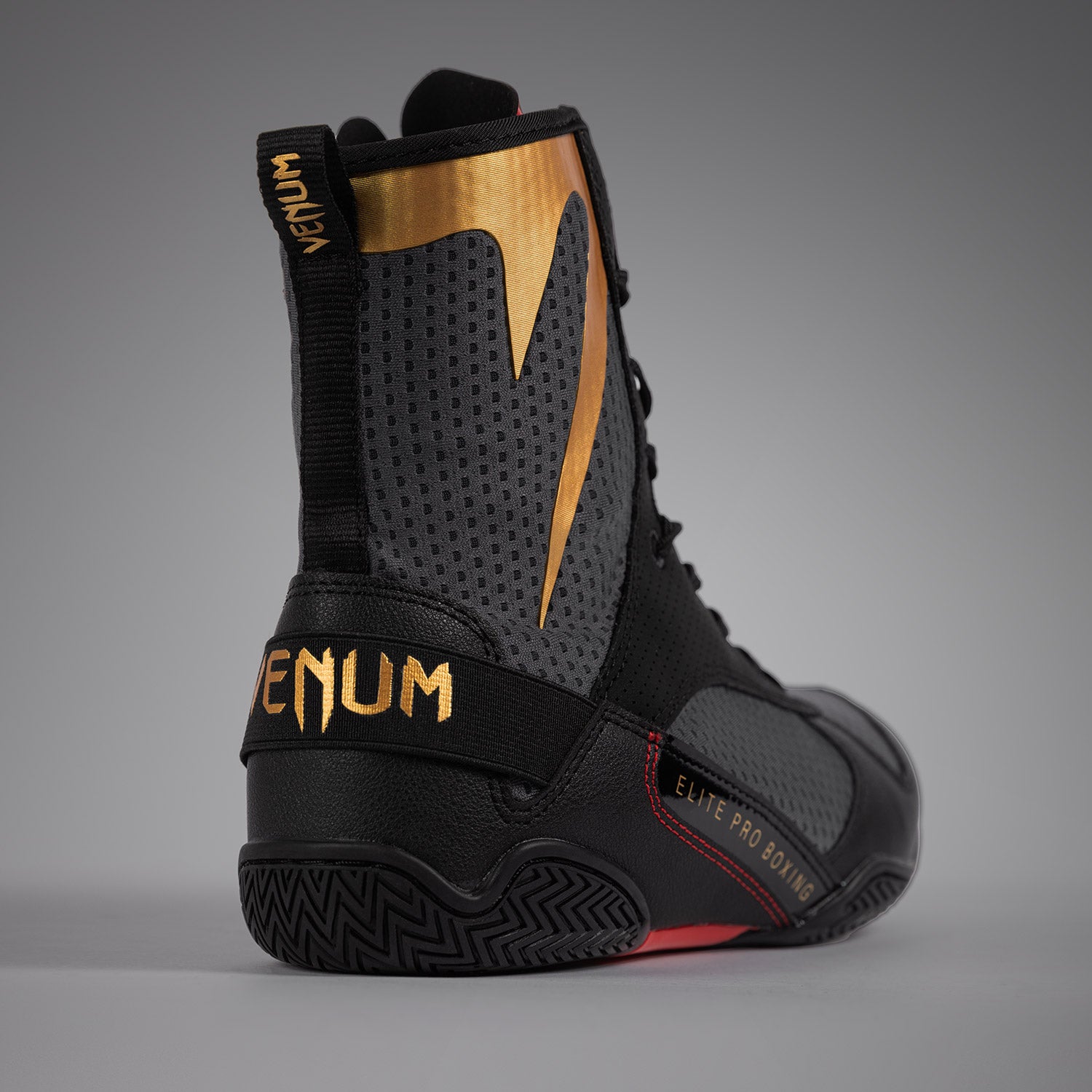 Venum Elite ボクシングシューズ - ストームグレー/ゴールド - Venum Asia