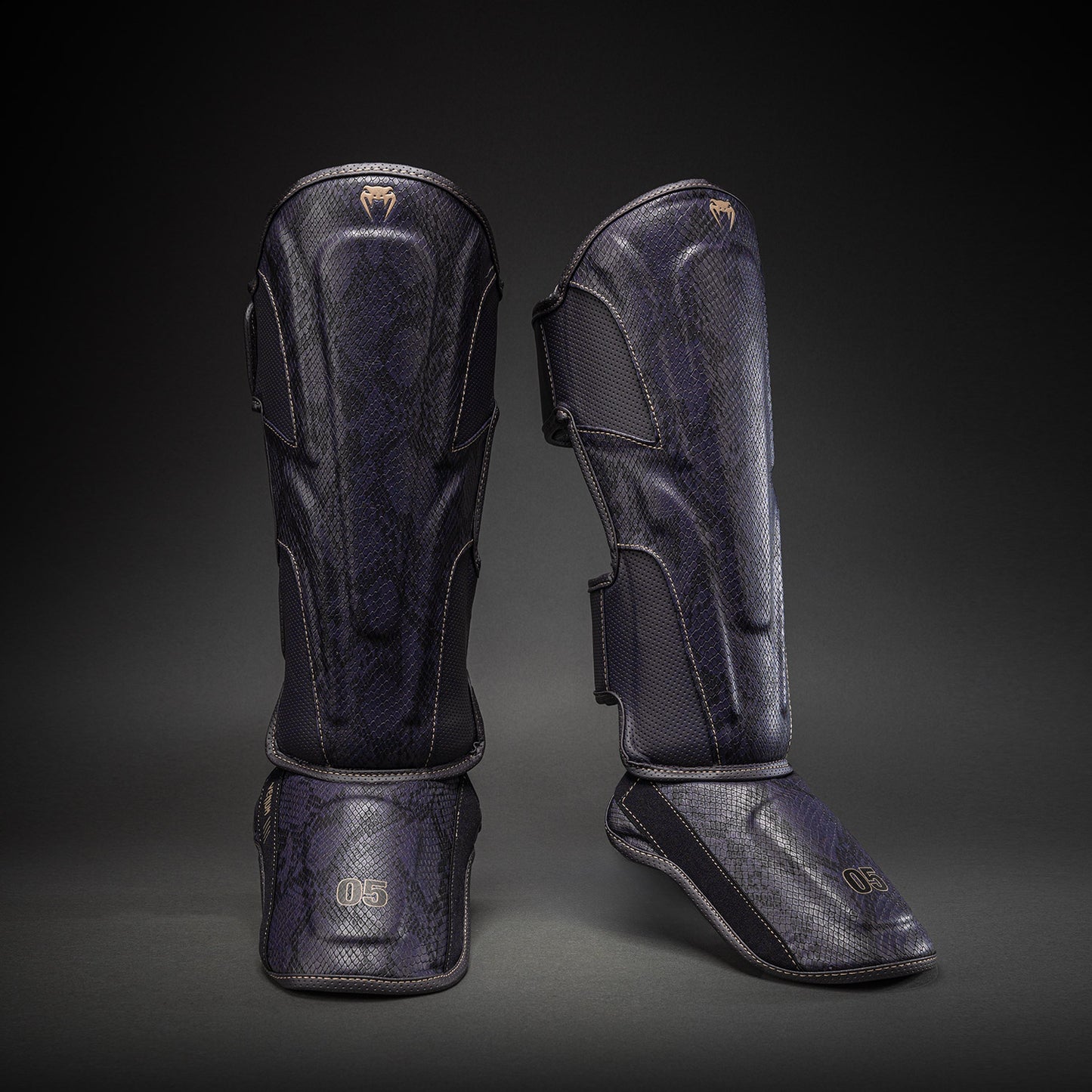Venum Impact Evo Scales Shin Guards - Dark Purple