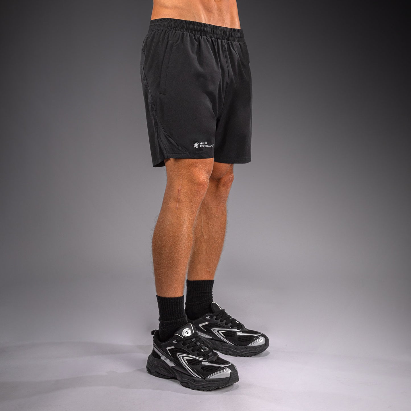 Venum G-Fit Scales Training Shorts - Black/ Charcoal Grey