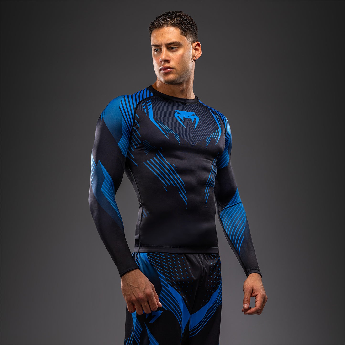 Venum No-Gi 6.0 Long Sleeve Rashguard - Black/Blue