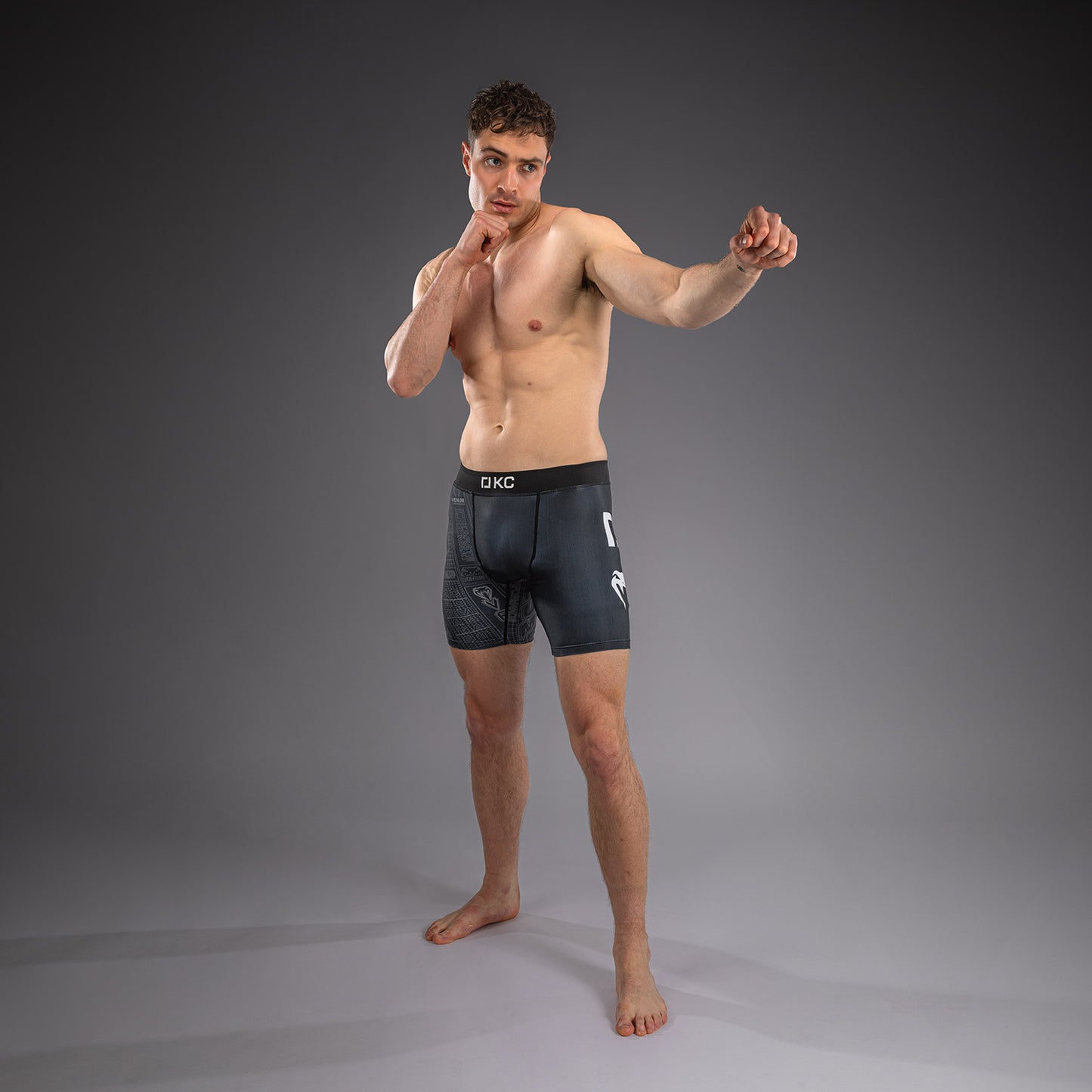 Karate Combat by Venum Vale Tudo Shorts - Black/Grey