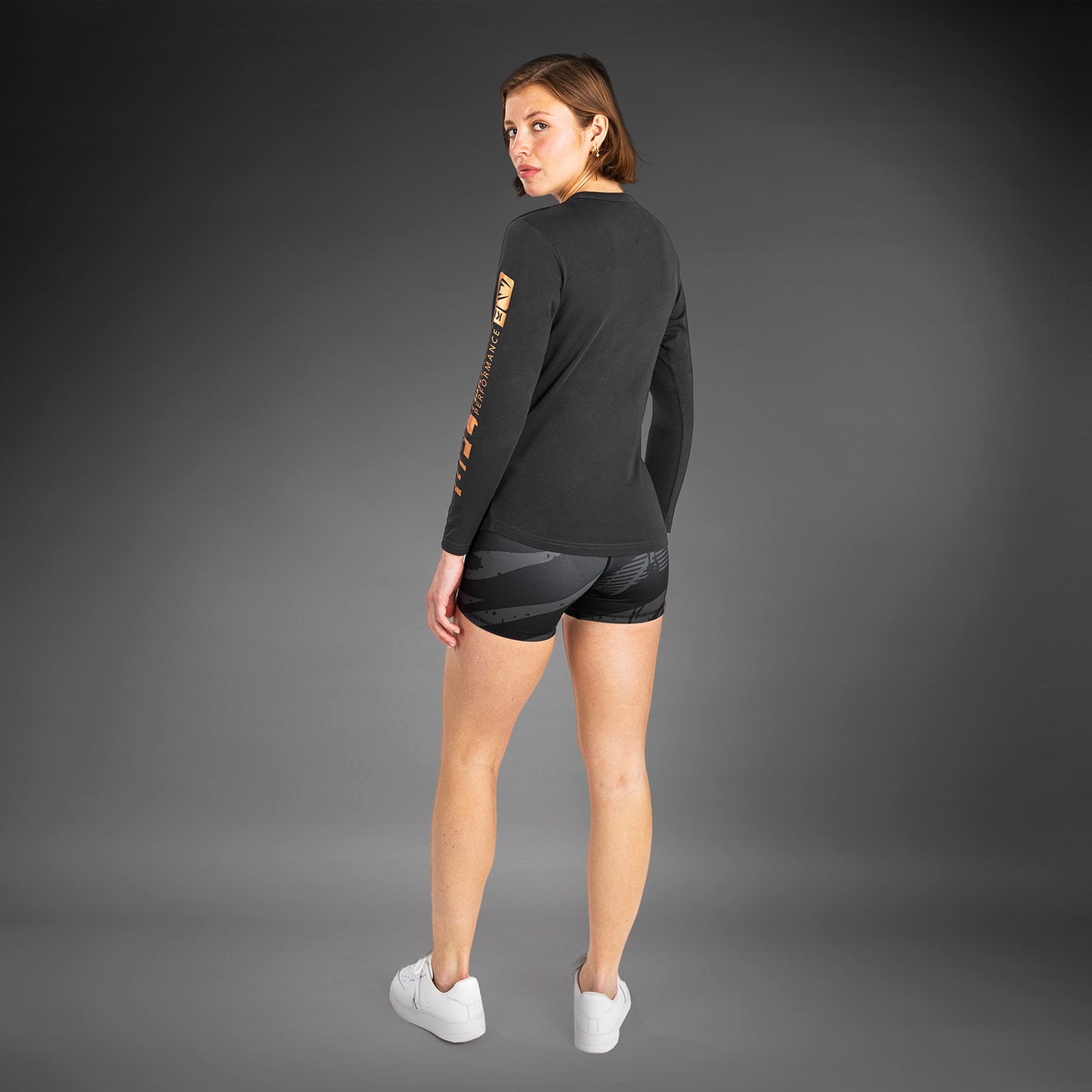 UFC Adrenaline by Venum Fight Week Women’s Long Sleeve Cotton T-Shirt - Charcoal Grey