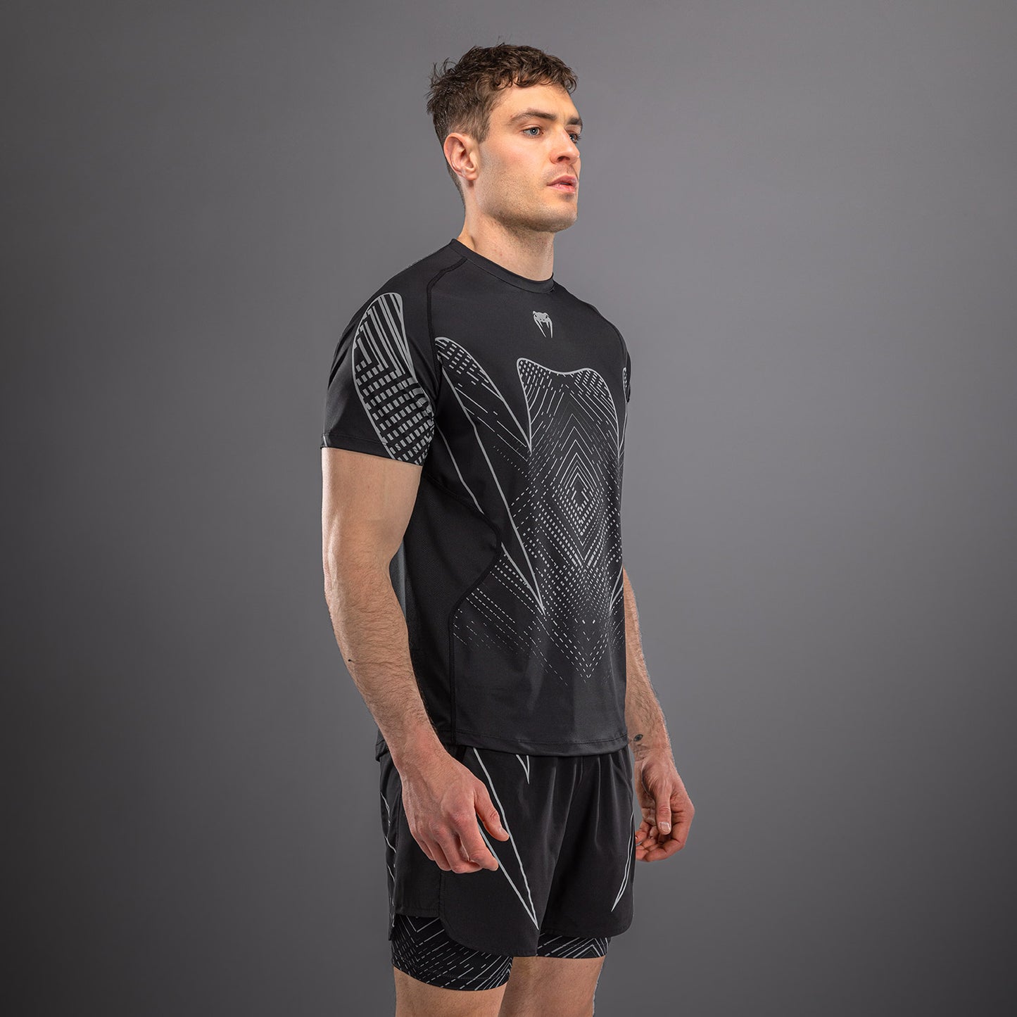 Venum Midnight Fury Dry-Tech T-Shirt - Black/Grey/Silver