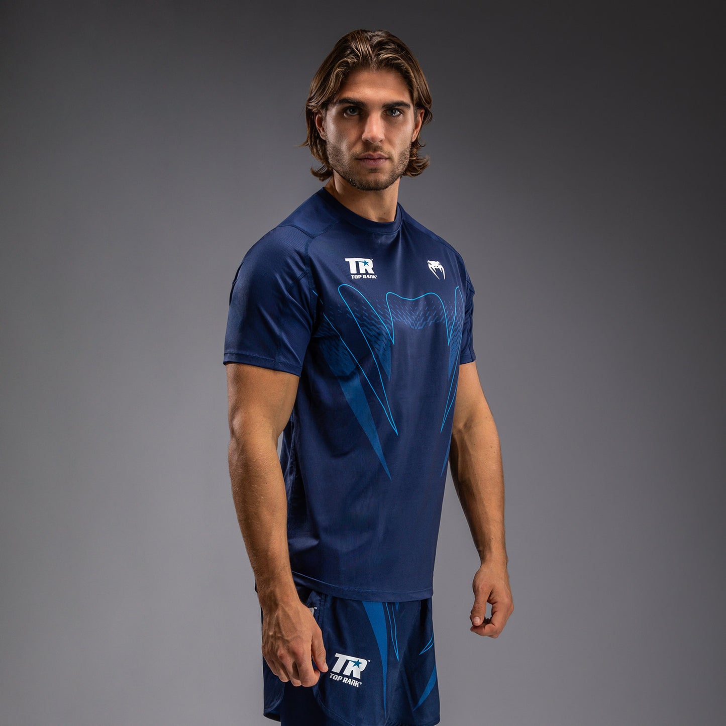 Venum x Top Rank Original Men's Dry Tech Shirt - Navy Blue
